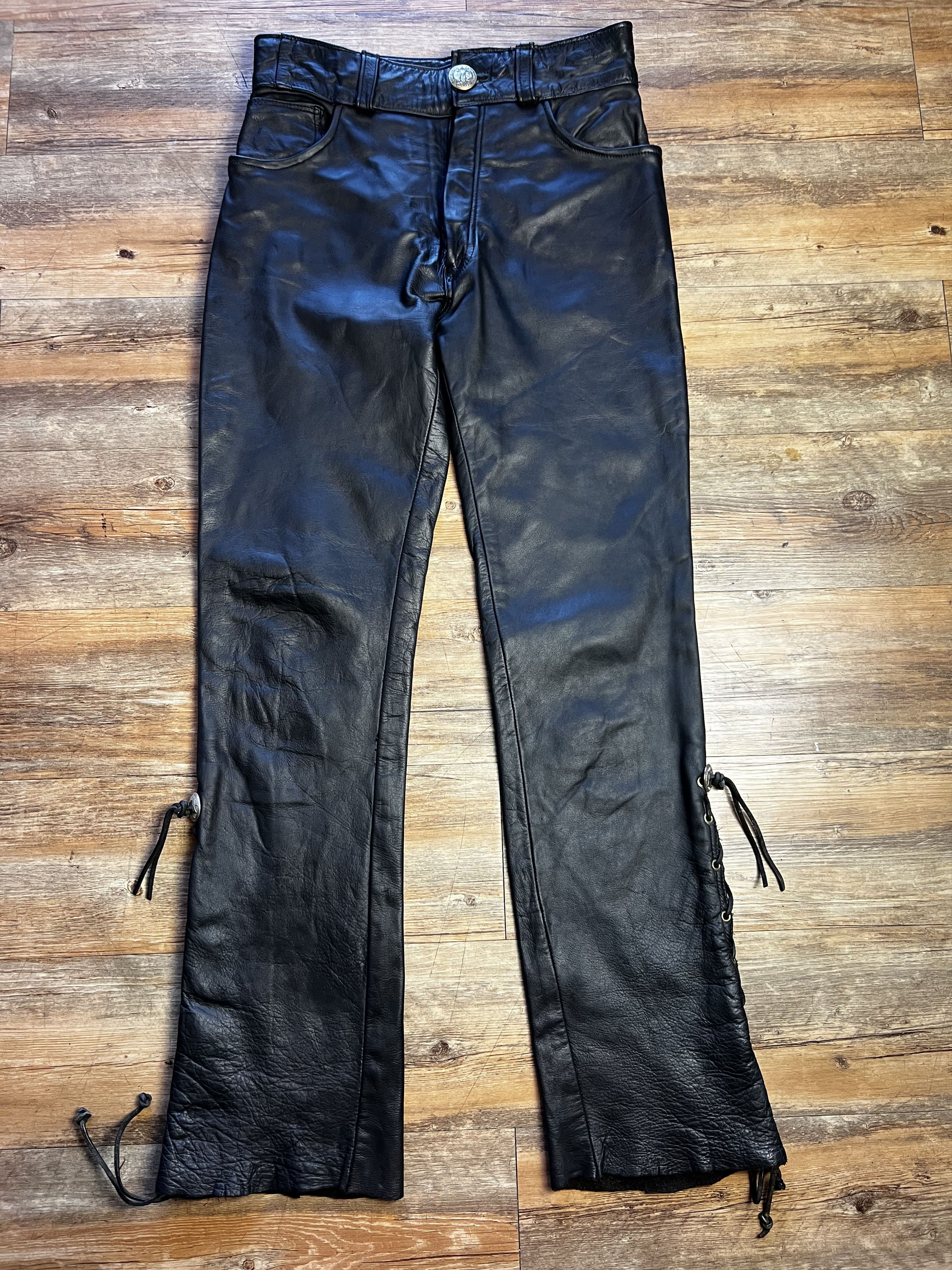 Vintage Vintage Black Leather Pants Size US 30 / EU 46 - 2 Thumbnail