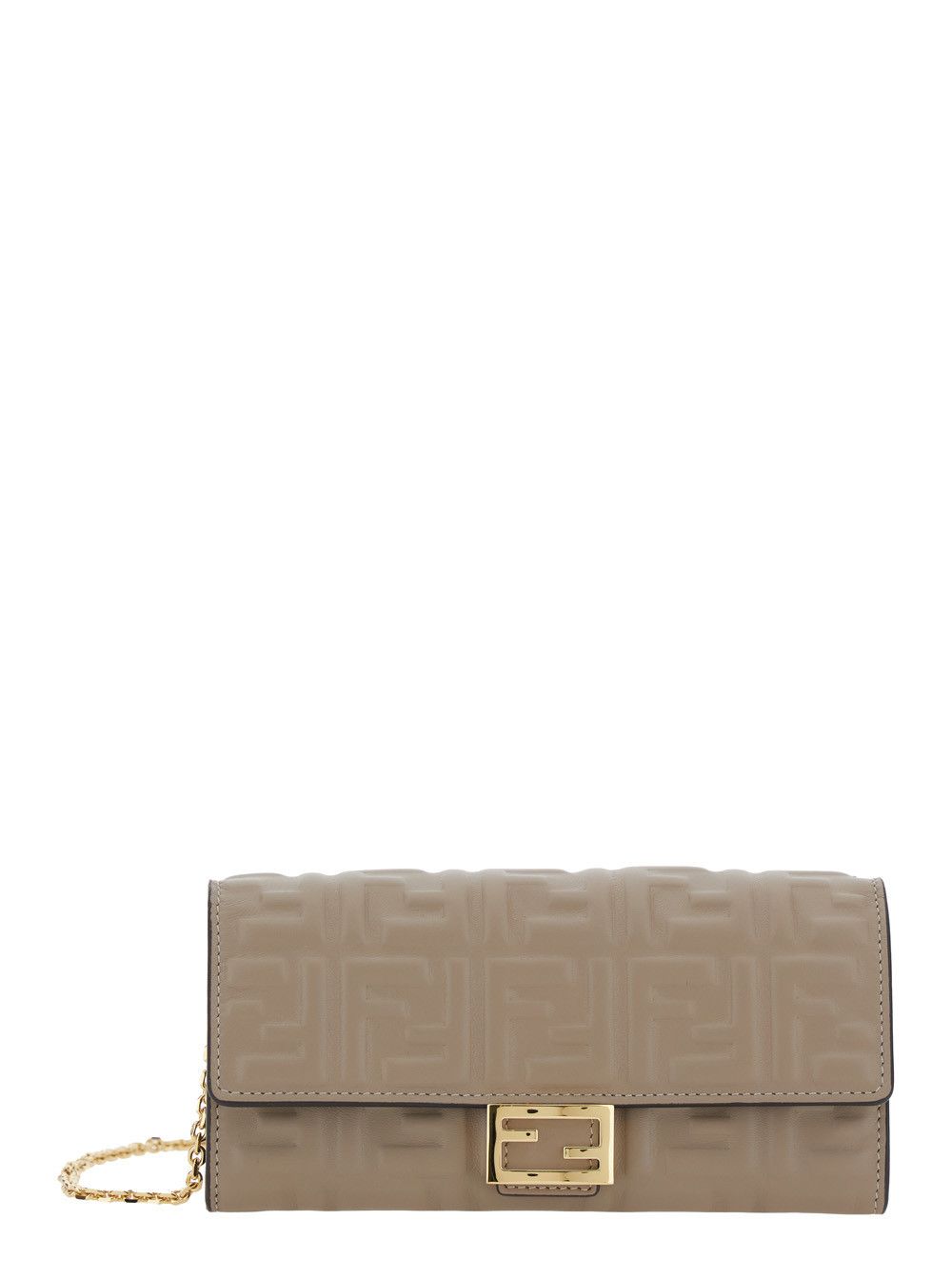 Fendi 'Continental' Beige Crossbody bag with All-Over FF Motif in Leather for Women Size ONE SIZE - 1 Thumbnail