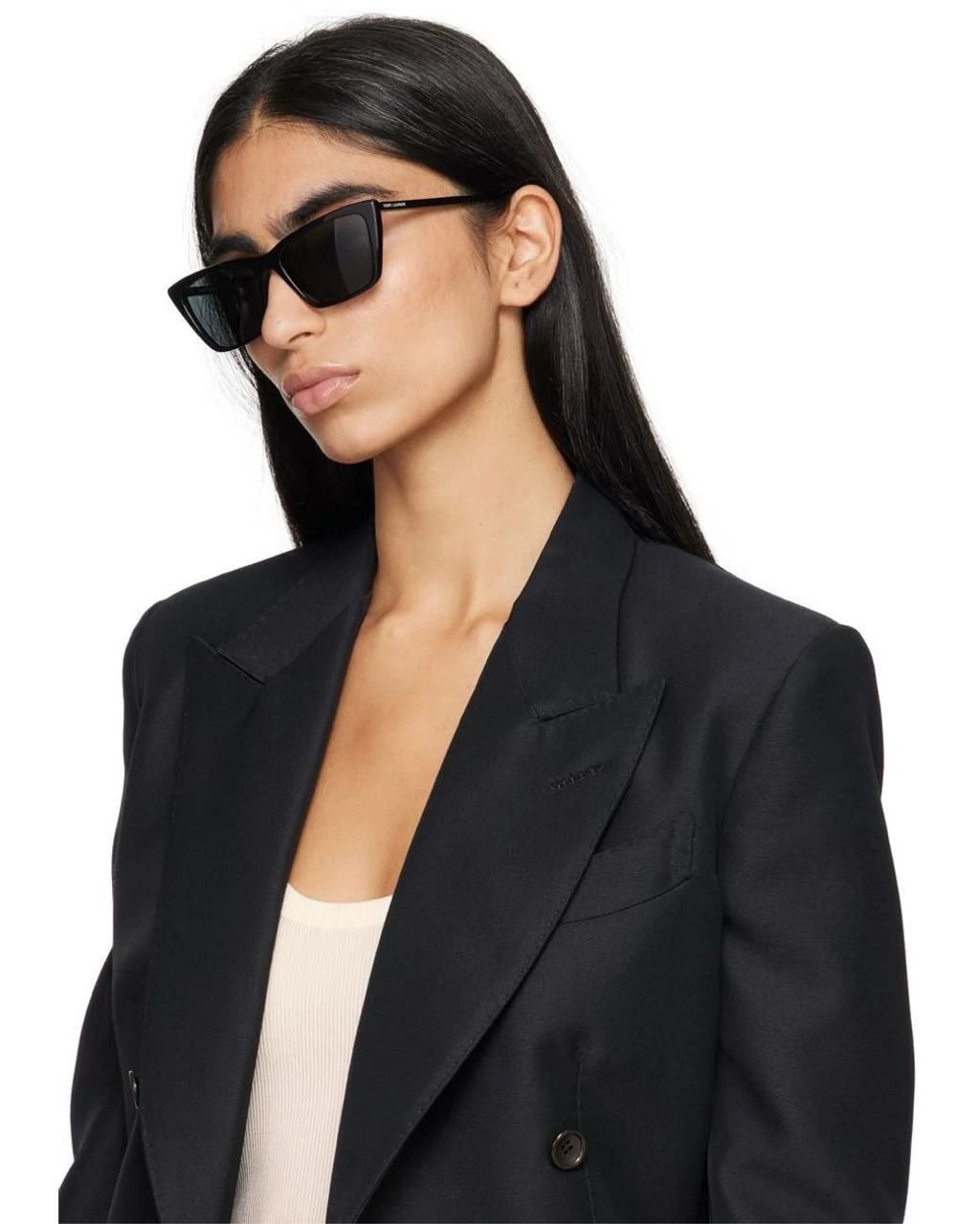 Saint Laurent Paris Saint Laurent Women Sunglasses Black SL737 MICA THIN 001 NEW Size ONE SIZE - 6 Thumbnail