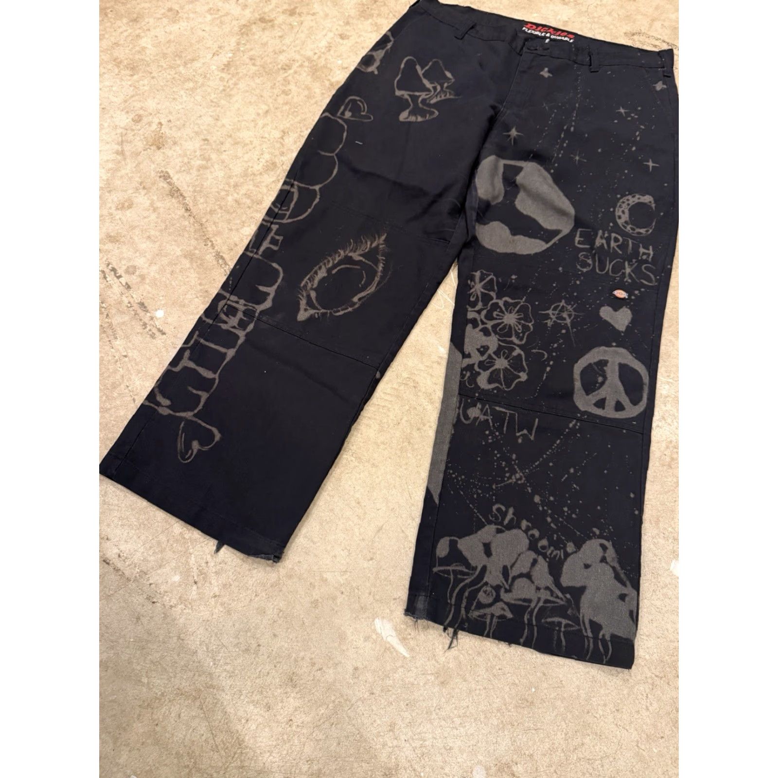 Dickies Dickies Pants Mens 38x30 Black CUSTOMIZED Paint Splatter Size US 38 / EU 54 - 5 Thumbnail