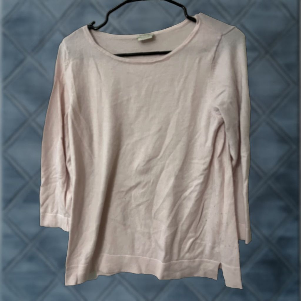 Talbots Talbots Women's Sweater Crew Neck 3/4 Sleeve Pink Size S Size S / US 4 / IT 40 - 1 Thumbnail
