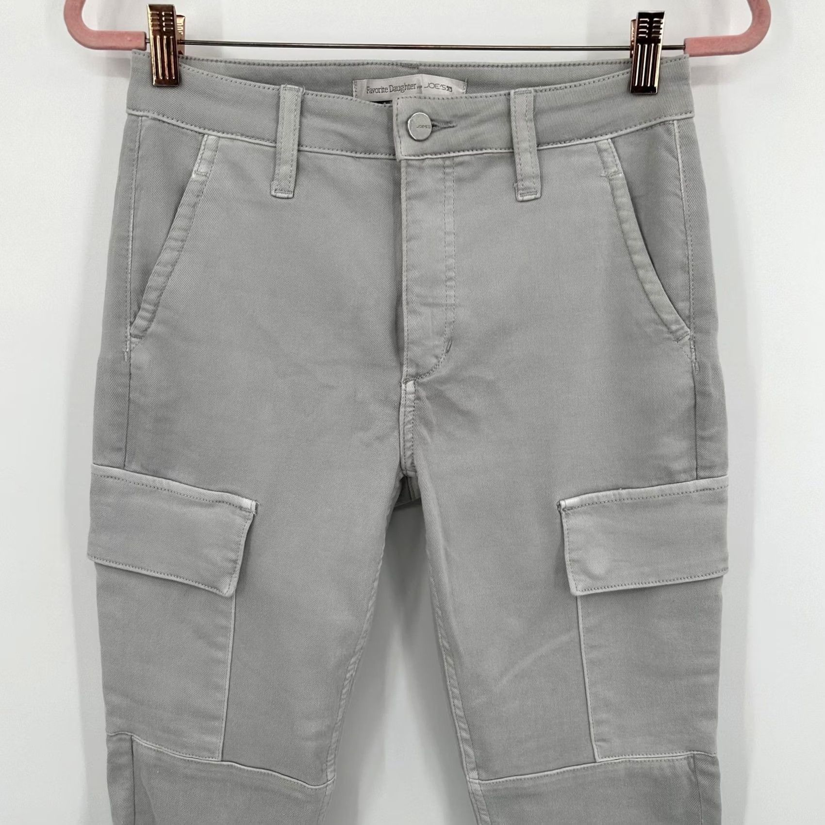 Vintage Favorite Daughter for Joe's Jeans Cargo Pants Womens 26 Gray Raw Hem Utility Pants Mens? Ladies? Size 26" / US 2 / IT 38 - 6 Thumbnail