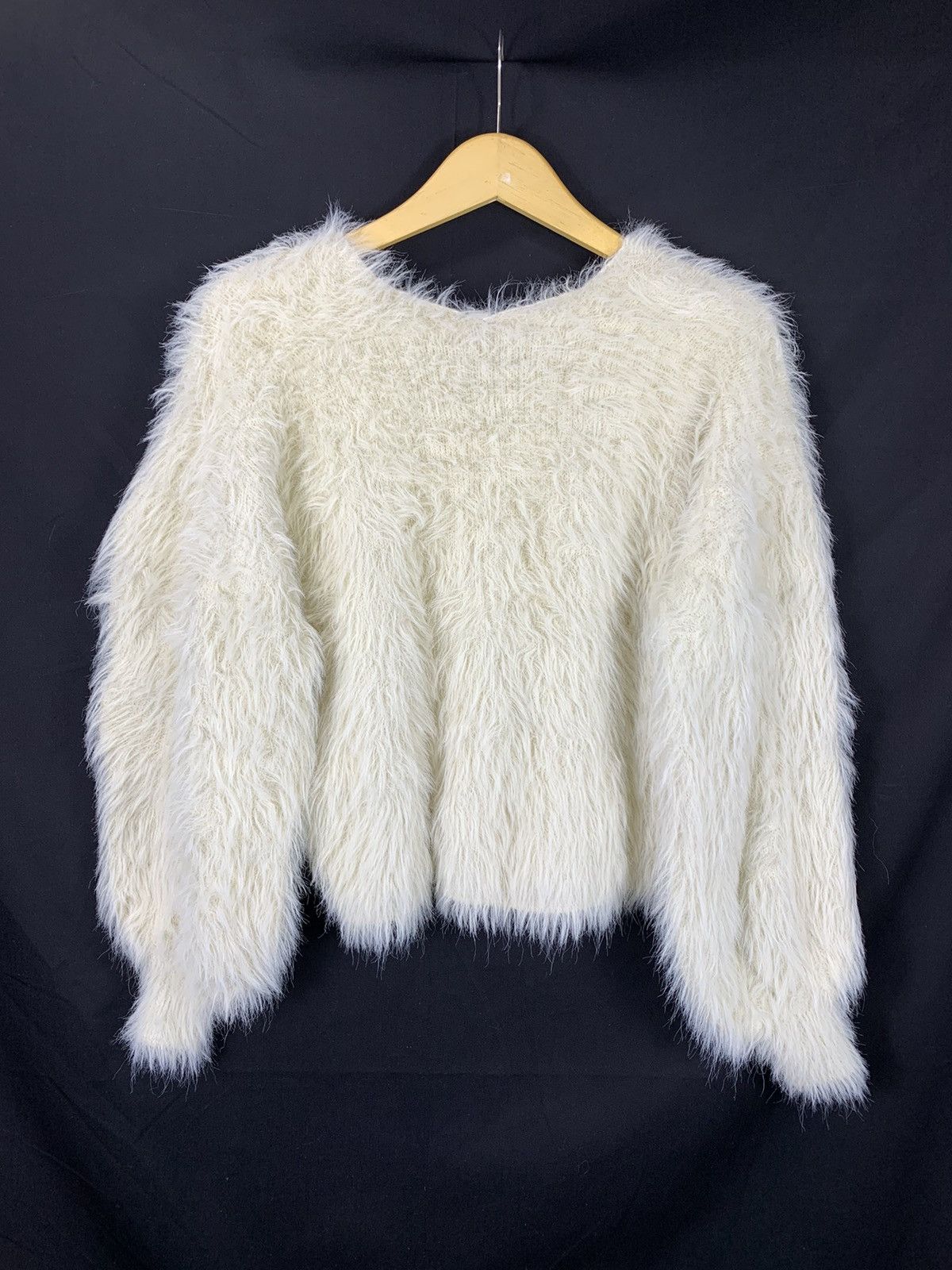 Hysteric Glamour × Japanese Brand Fuzzy Mohair Cropped Kurt Cobain Style Size US M / EU 48-50 / 2 - 2 Thumbnail