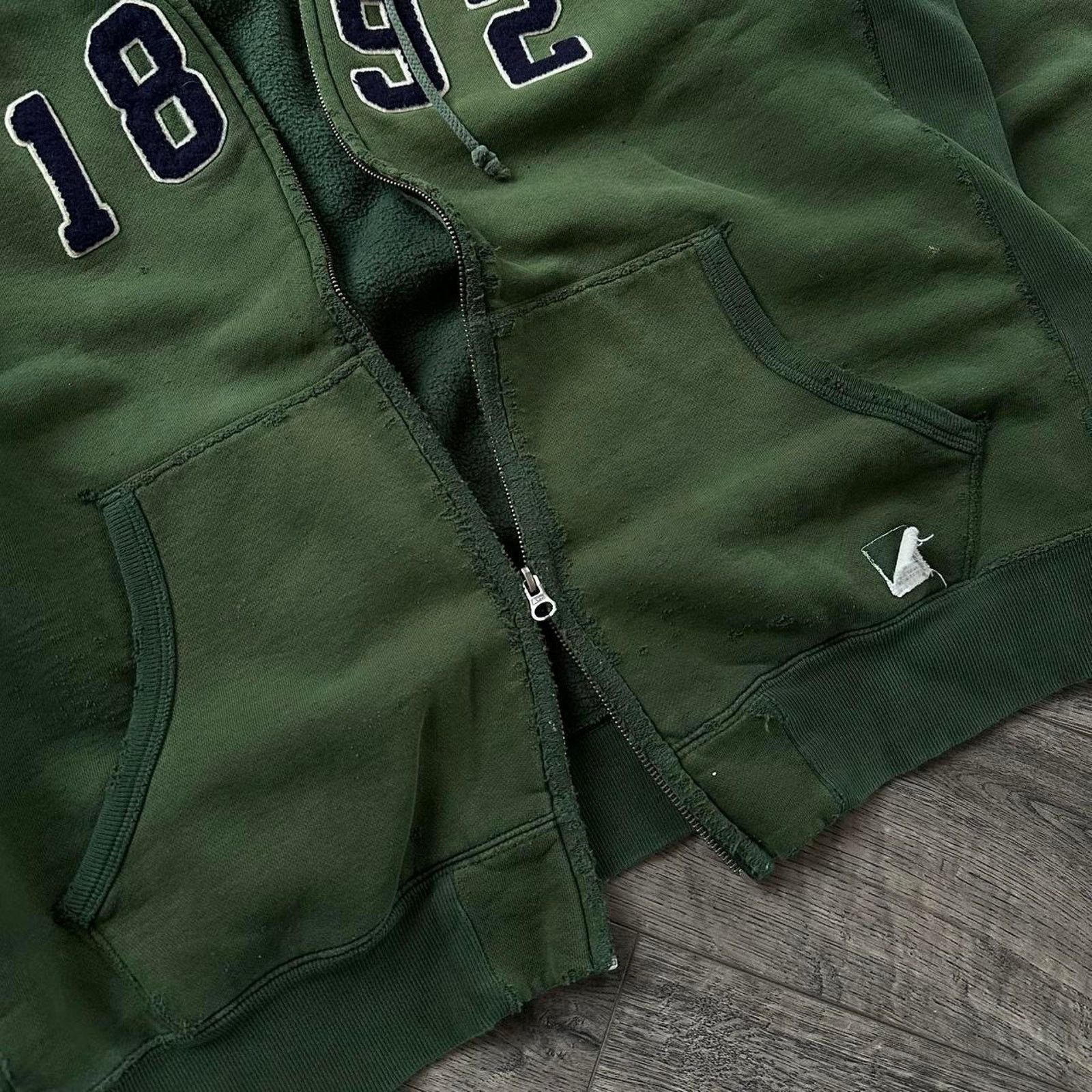 Abercrombie & Fitch × Vintage Vintage 00s Thrashed Cotton Abercrombie & Fitch ZipUp Hoodie Size US XL / EU 56 / 4 - 3 Thumbnail
