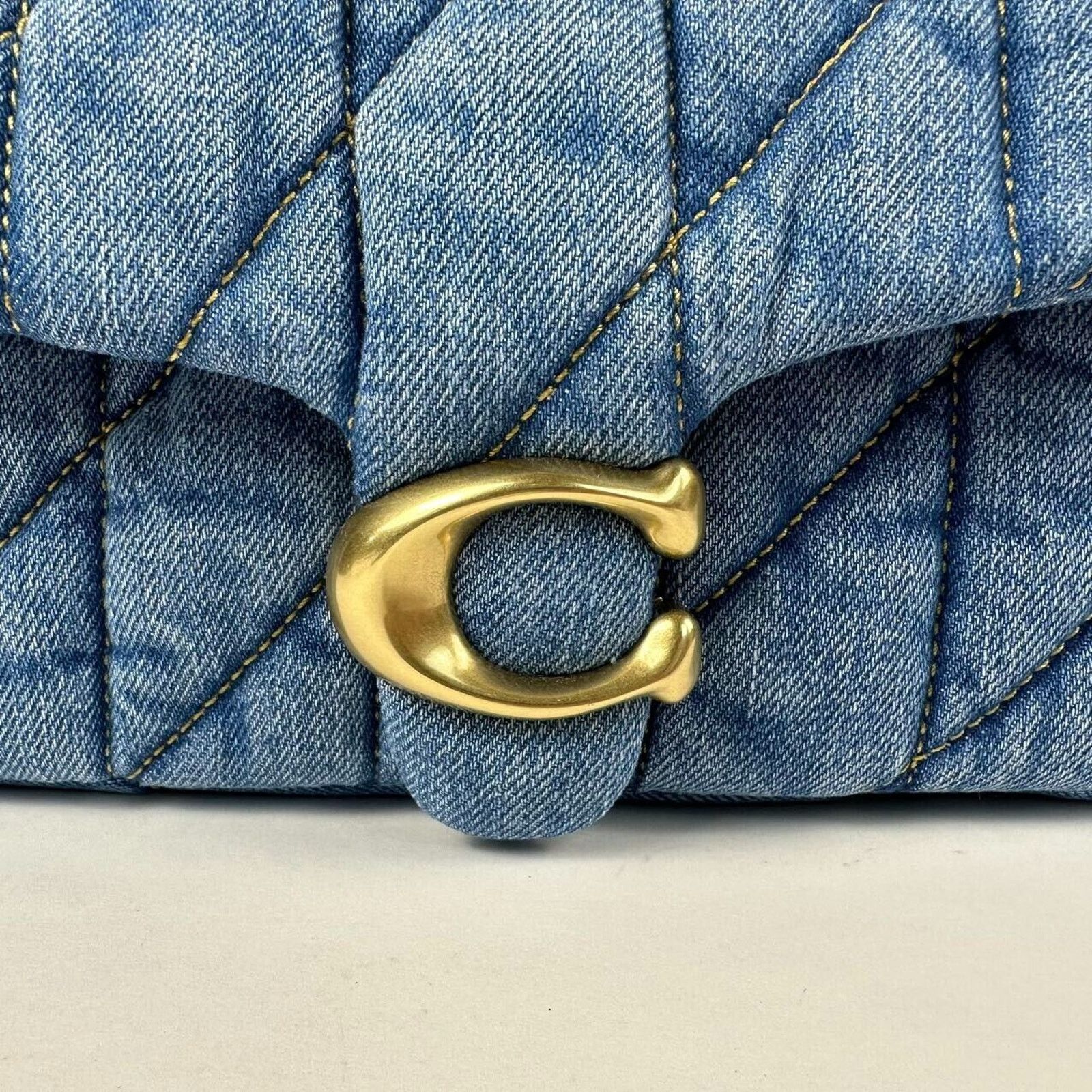 Coach Coach Tabby CR701 Denim Brass/Indigo Shoulder Bag 20 Size ONE SIZE - 7 Thumbnail