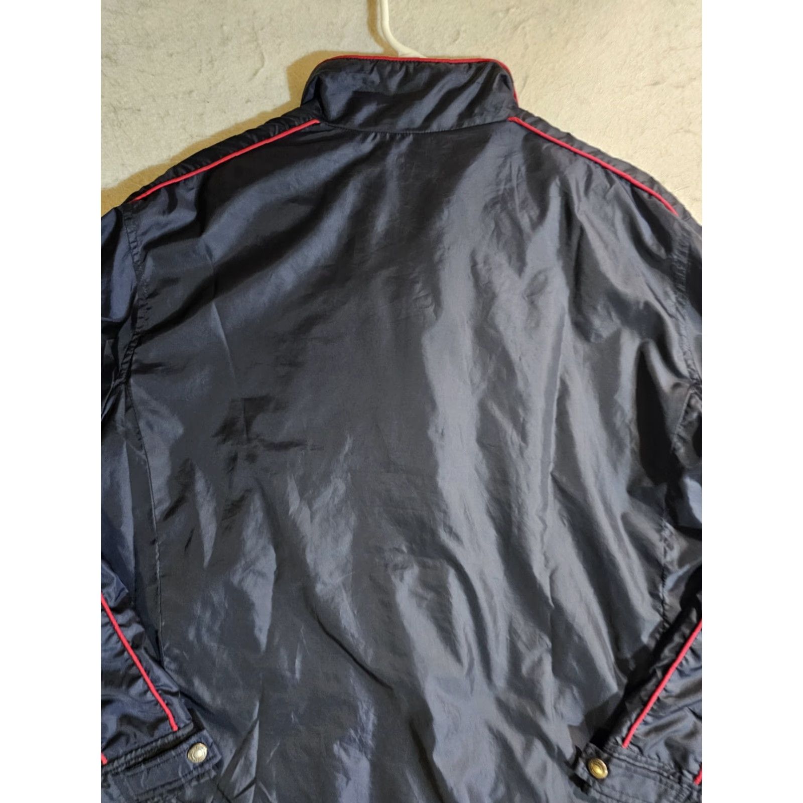 Polo Ralph Lauren VINTAGE Lauren Ralph Lauren Windbreaker Jacket Mens 90s Navy Red Piping Size Lg Blue Logo Zipper Full Zip Pockets Casual Travel Size US L / EU 52-54 / 3 - 7 Thumbnail