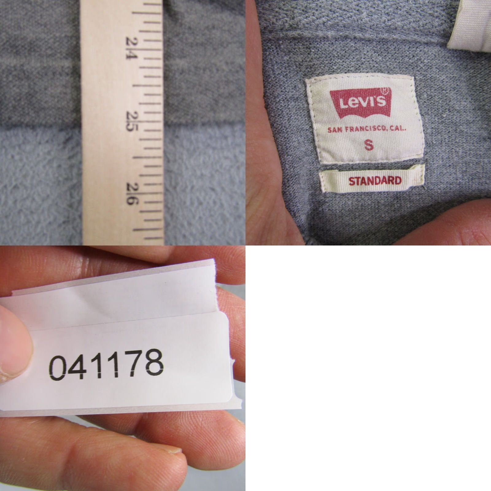 Levi's VINTAGE Levi's Polo Shirt Mens Small Gray Cotton Short Sleeve Casual Fit Logo 80s Mens Size US S / EU 44-46 / 1 - 8 Thumbnail