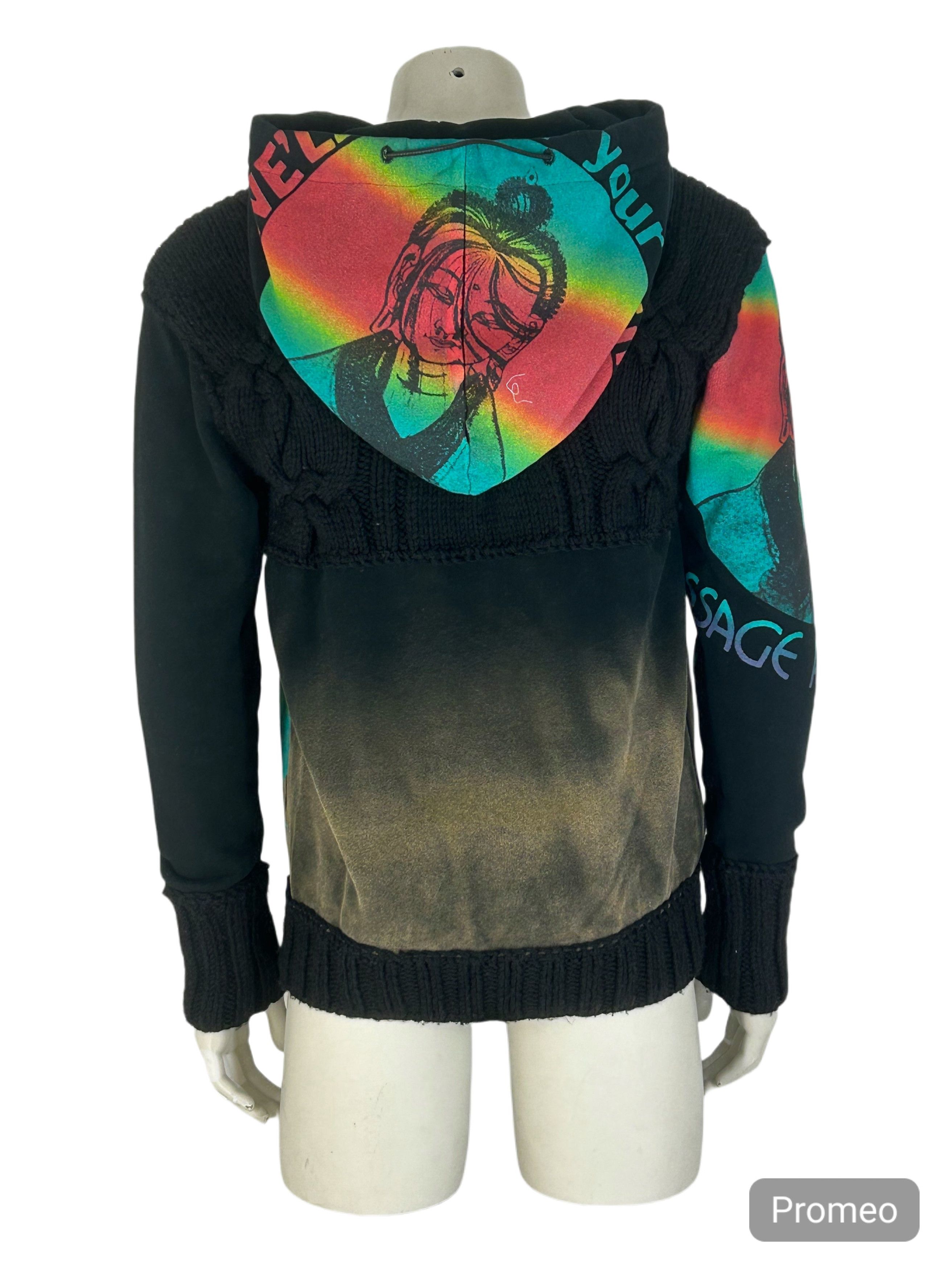 John Galliano John Galliano Knit & Jersey Mix Hood With Graphic Detail Size US M / EU 48-50 / 2 - 3 Thumbnail