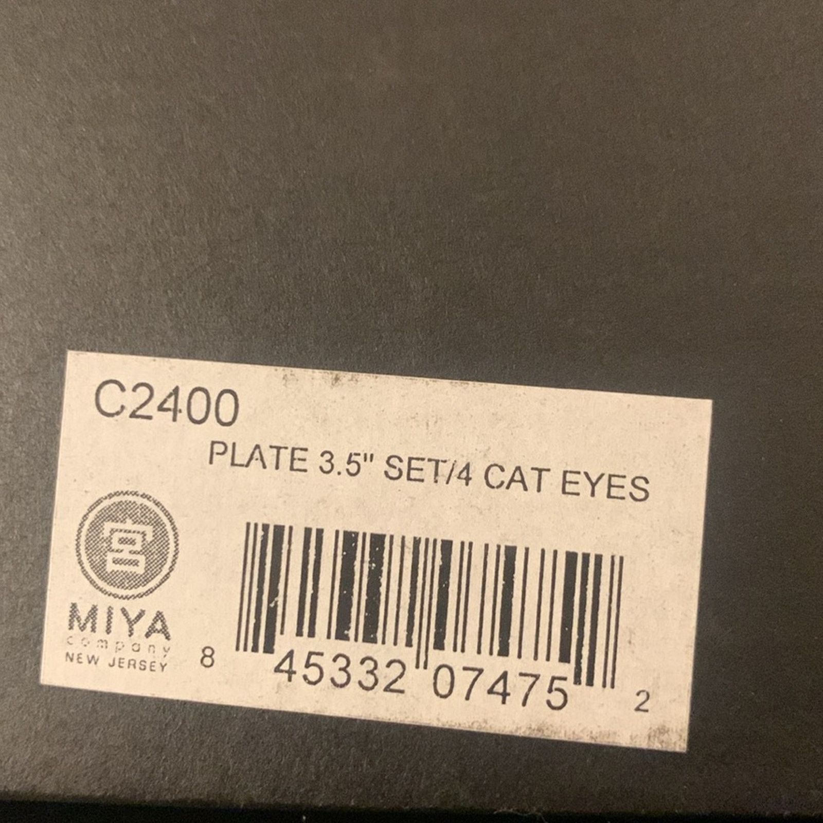Vintage BNIB MIYA JAPAN SET/4 3.5” CAT EYES PLATES PORCELAIN CERAMIC Size ONE SIZE - 7 Thumbnail