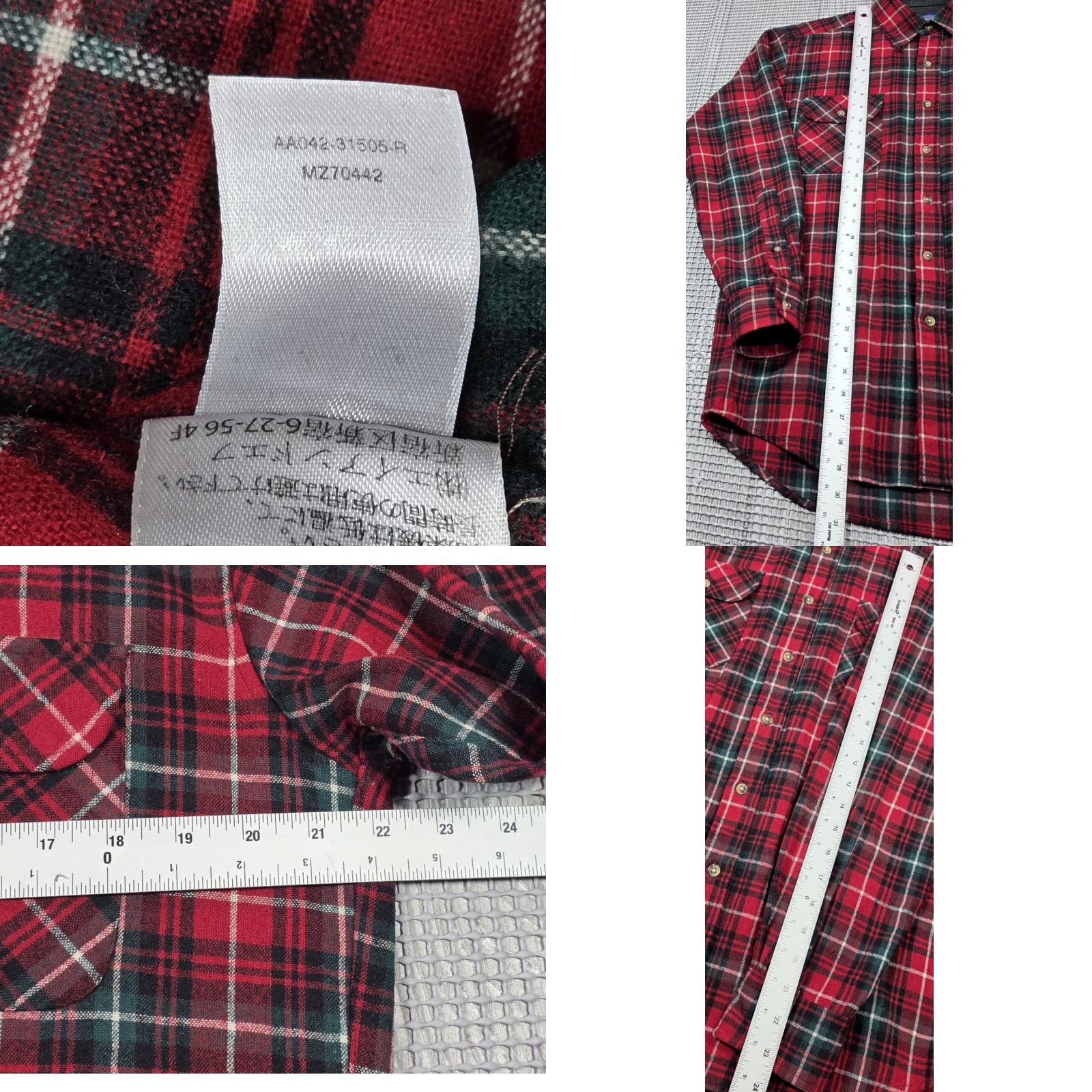Pendleton VINTAGE Pendleton Shirt Button-Up Mens M Long Plaid Virgin Wool Red O'Neill Tartan Flannel Size US M / EU 48-50 / 2 - 9 Thumbnail