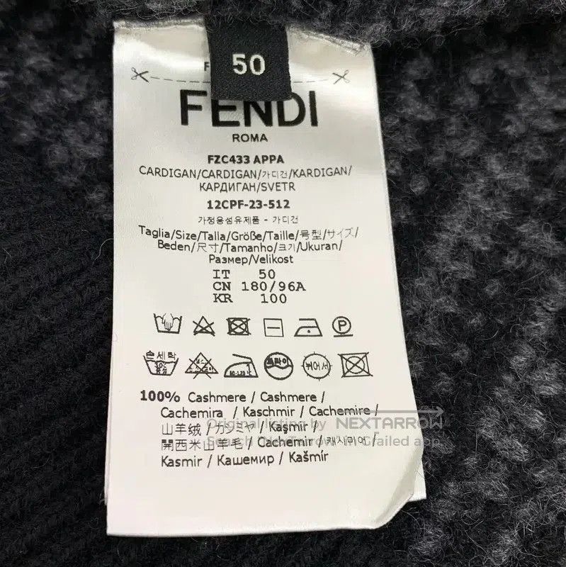 Fendi Fendi Black Cashmere Cardigan for Men . Size US L / EU 52-54 / 3 - 6 Thumbnail