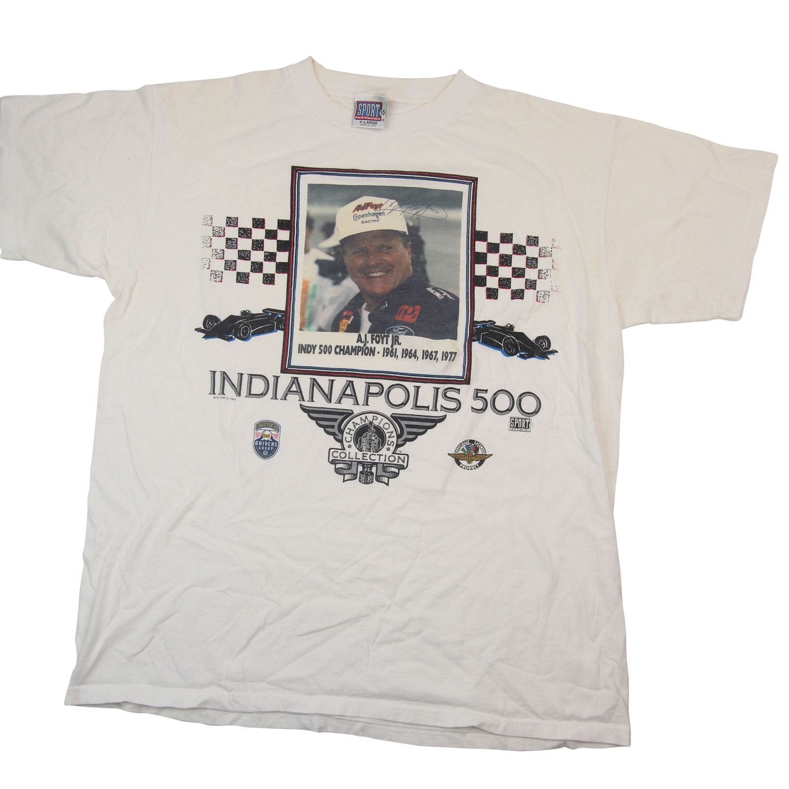 Vintage Vintage 1994 Indianapolis 500 Champion Graphic T Shirt Size US XL / EU 56 / 4 - 1 Thumbnail