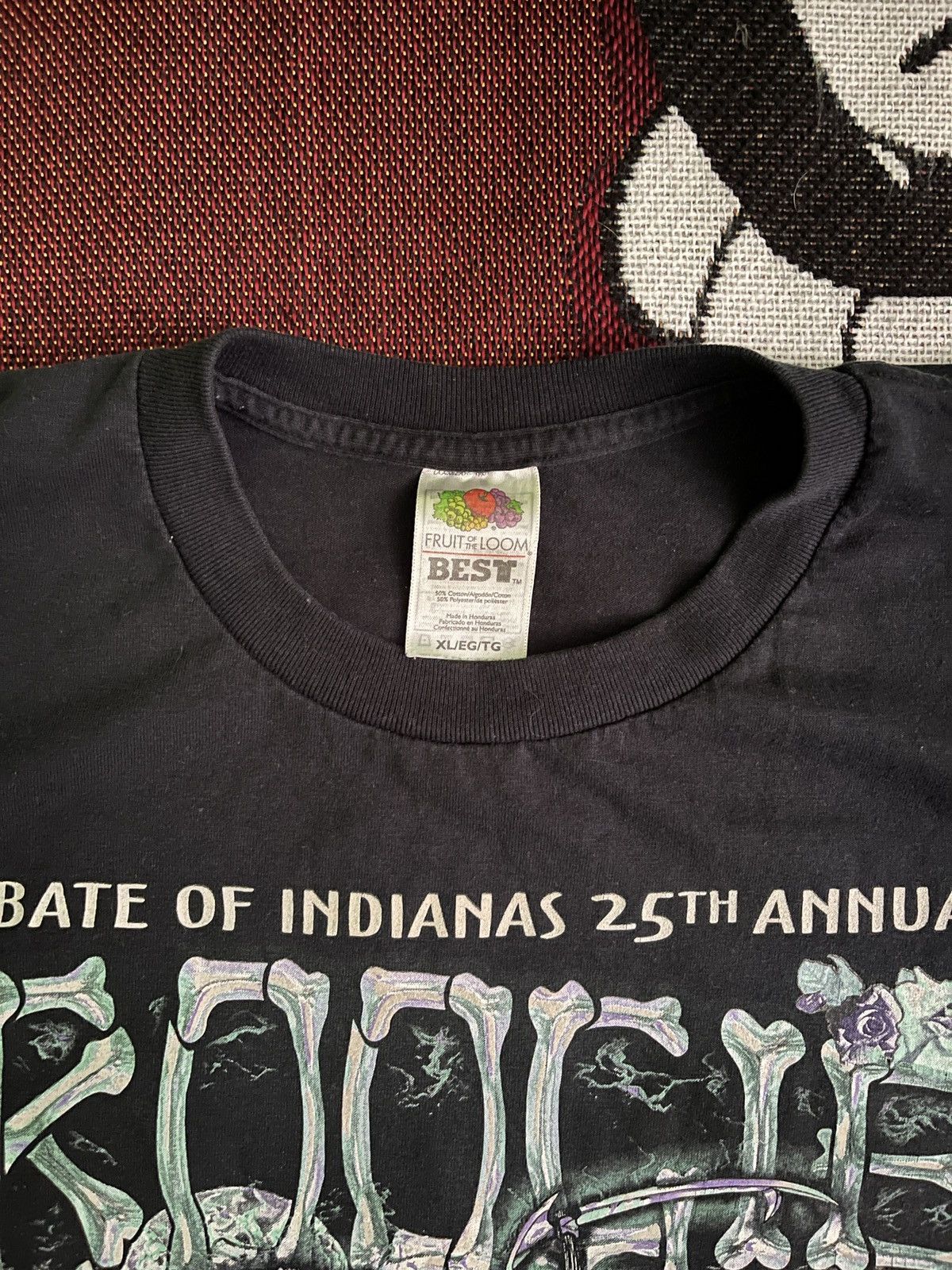 Vintage 2005 Boogie Midwest Biker Fest Skeleton Tshirt Size US XL / EU 56 / 4 - 2 Thumbnail