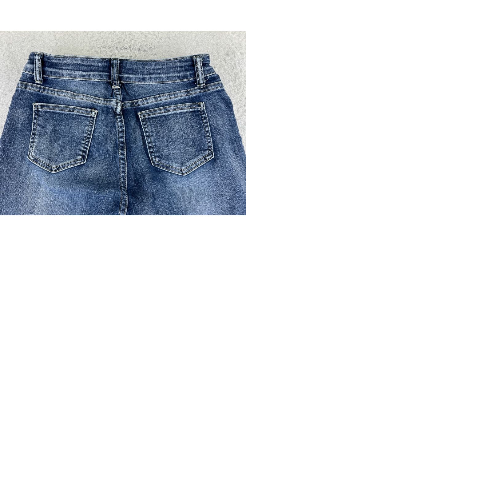 Shein SheIn Jeans Womens 4 Blue Denim Flare Cotton Blend Stretch Mid Rise 23x29 Pants Size 27" / US 4 / IT 40 - 10 Thumbnail