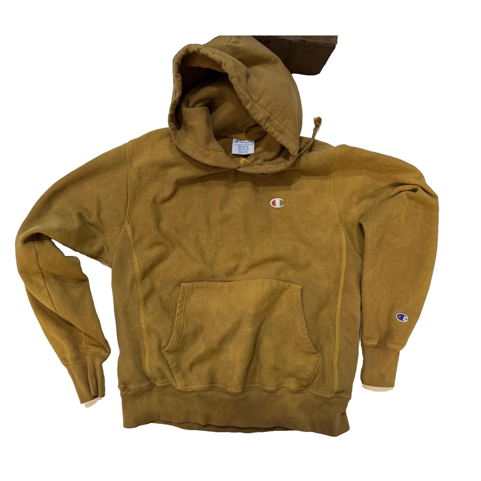 Champion Vintage Champion Reverse Weave Hoodie Mens Med Brown Yellow Size US M / EU 48-50 / 2 - 1 Thumbnail