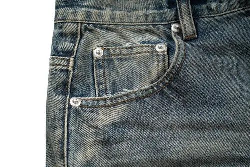 VIBE Heavy Dirty Dye Scrub Destroyed Straight Loose Jeans Size US 35 - 7 Thumbnail