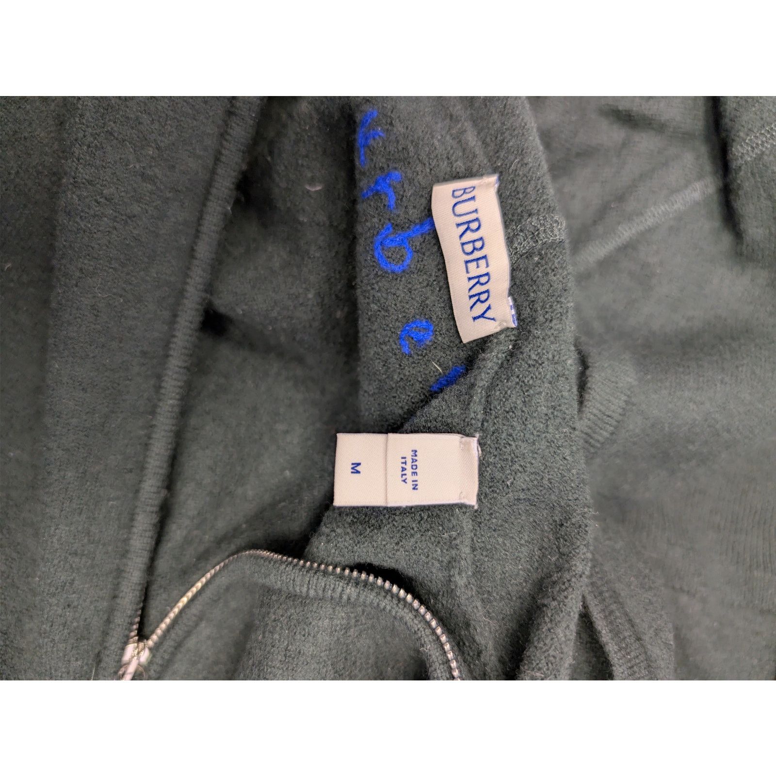 Burberry o1rshd1 CC20 Wool half-zip sweater Hoodie in a green Size US M / EU 48-50 / 2 - 16 Thumbnail