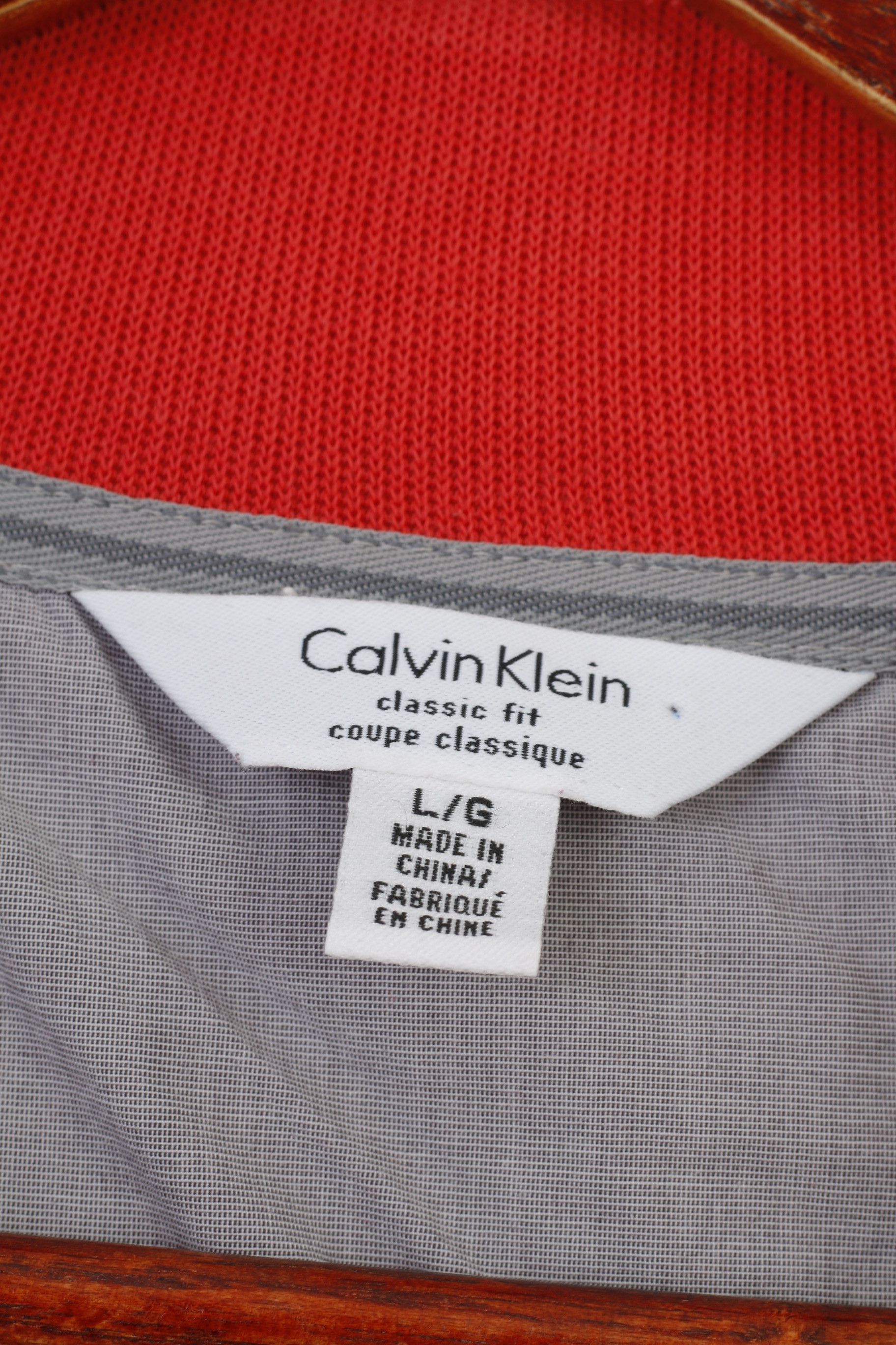 Calvin Klein Calvin Klein Men L Jumper Red Collar 10485 Size US L / EU 52-54 / 3 - 4 Thumbnail