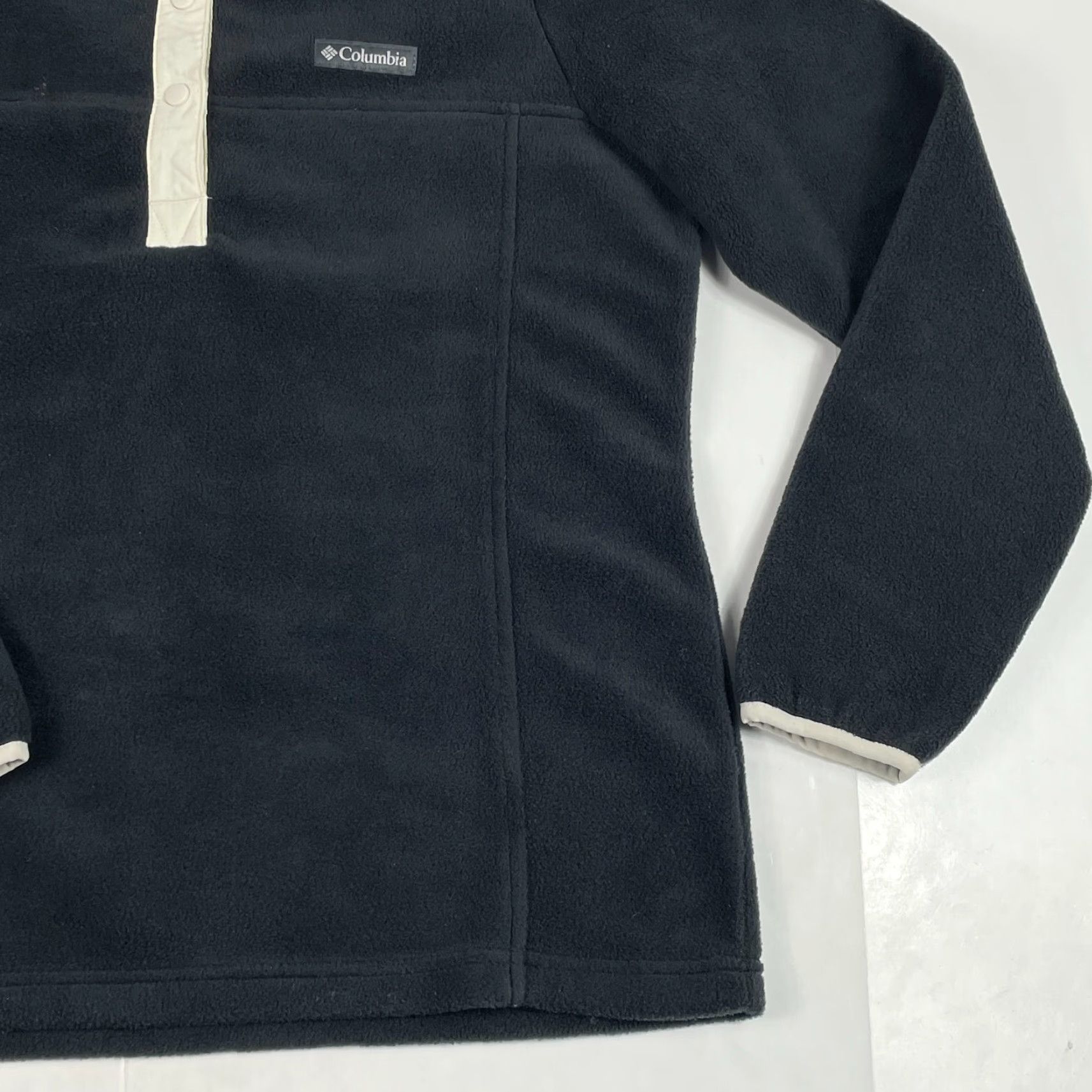 Vintage Columbia Jacket Womens Large Black 1/4 Snap Fleece Hiking Outdoors Weather Wind-Resistant Outdoor Logo Size L / US 10 / IT 46 - 4 Thumbnail