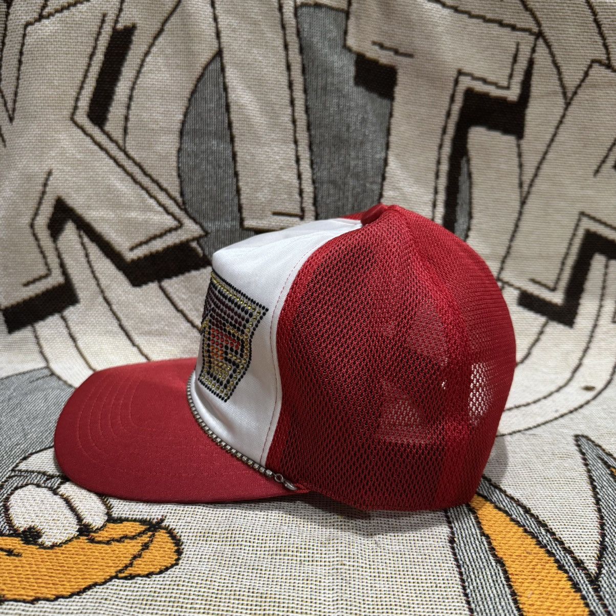 Bape Bathing Ape Bape Kiss Logo Swarovski Trucker Hat Snapback Size ONE SIZE - 4 Thumbnail