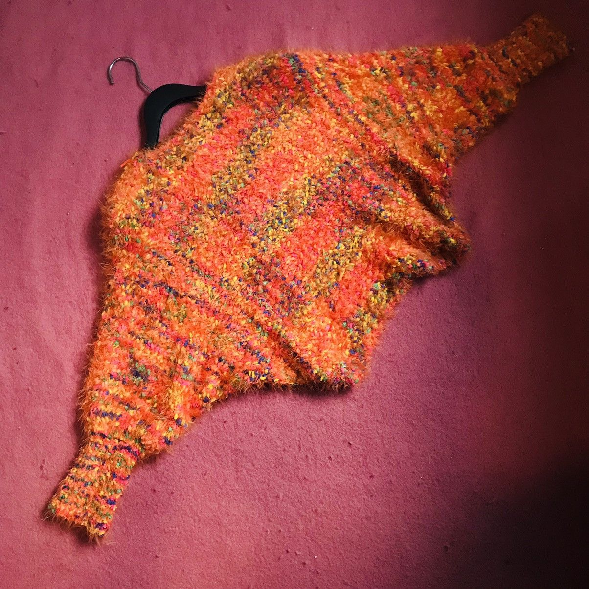 Other Vintage Hand Knitted Cropped Sweater Size M / US 6-8 / IT 42-44 - 6 Thumbnail