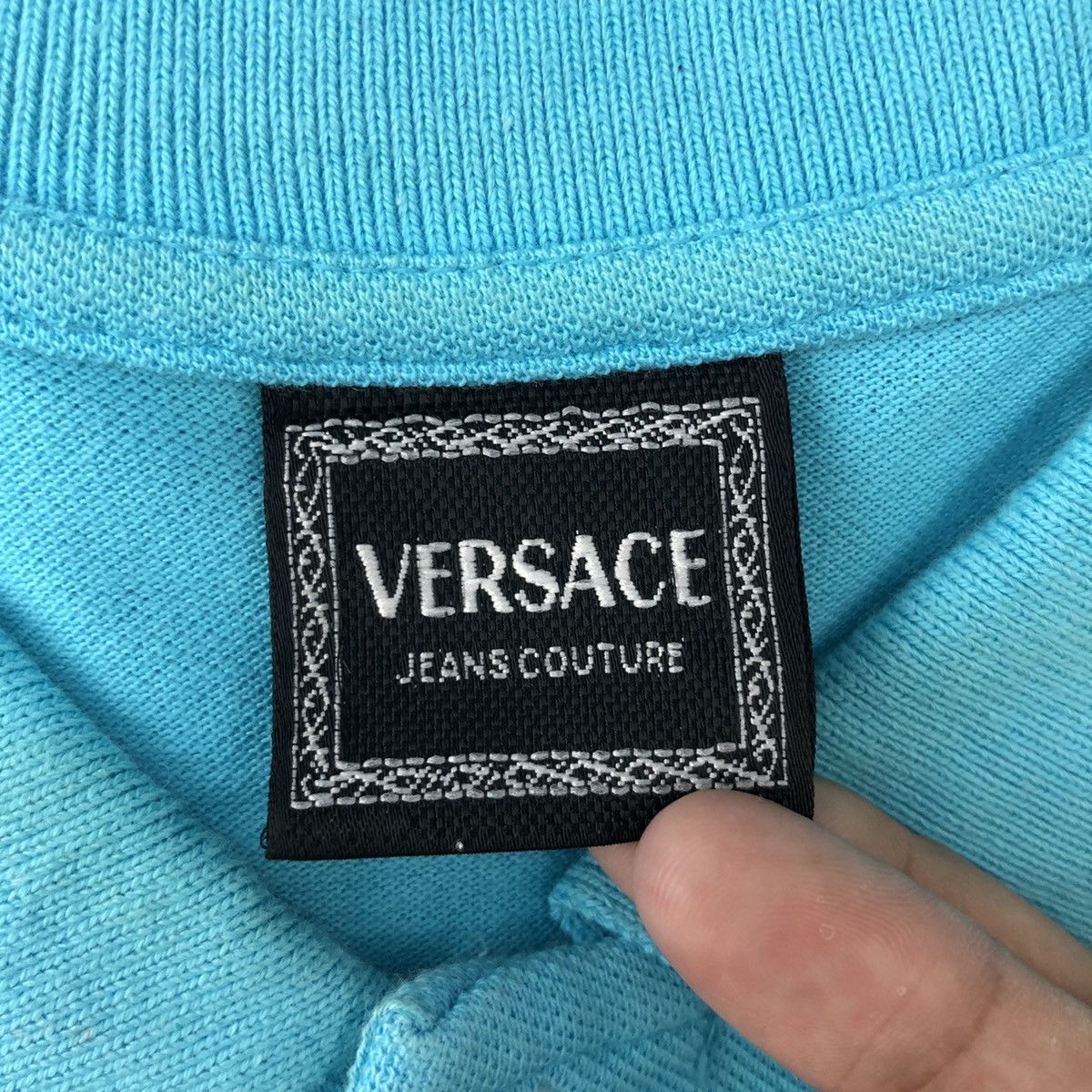 Versace × Versace Jeans Couture Vintage VERSACE Jeans Couture Collared Tee Shirt Size US L / EU 52-54 / 3 - 6 Thumbnail