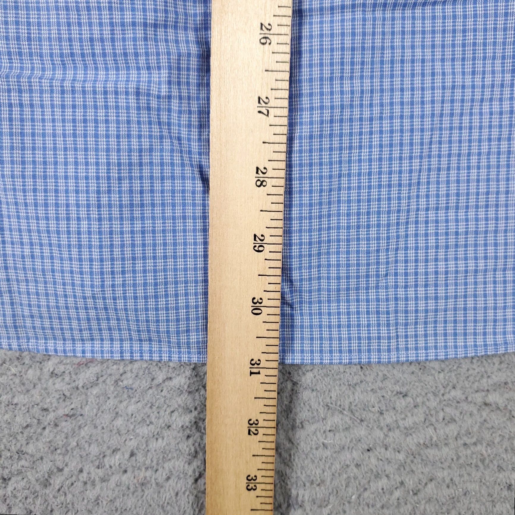 Tommy Hilfiger Tommy Hilfiger Dress Shirt Mens 16 Blue Check Button Up Long Sleeve Casual Size 42R - 6 Thumbnail