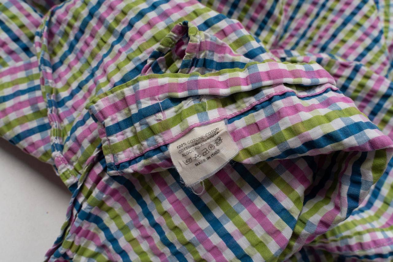Etro 🔵ETRO Italy 39 Multicolour Check Bottom Up Shirt Made Italy Size US M / EU 48-50 / 2 - 18 Thumbnail