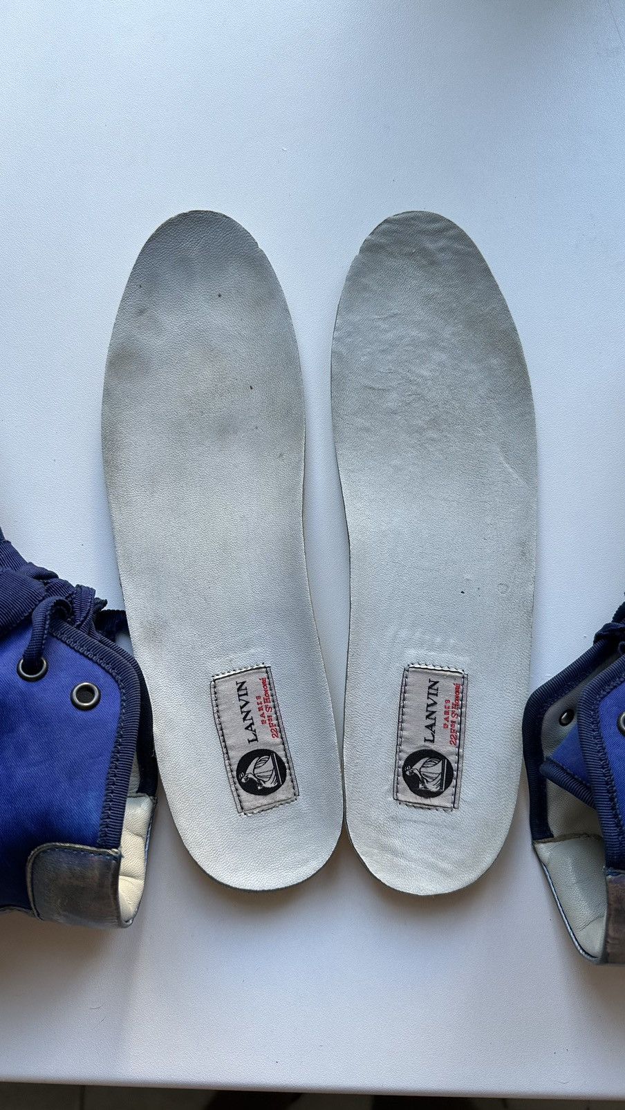 Lanvin Lanvin Nylon & Leather Blue High Top Sneakers Italy Size 41 Size US 8 / EU 41 - 11 Thumbnail
