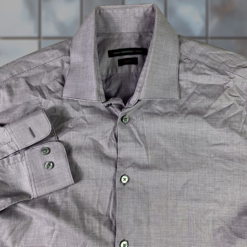 John Varvatos john Varvatos USA Slim Fit Shirt Men 16 32/33 Long Sleeve Button-Up Purple Size US L / EU 52-54 / 3 - 1 Thumbnail
