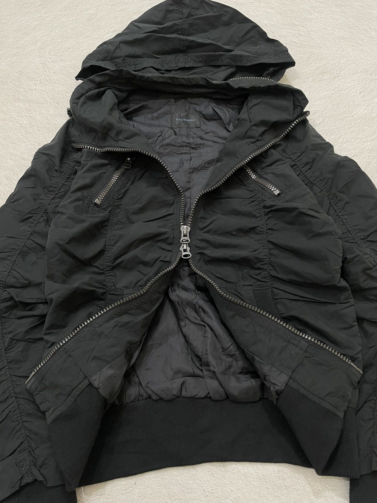 Japanese Brand 00s Japan Black Multi-Zip Hooded Jacket Tech Biker vkei LGB Size US M / EU 48-50 / 2 - 8 Thumbnail
