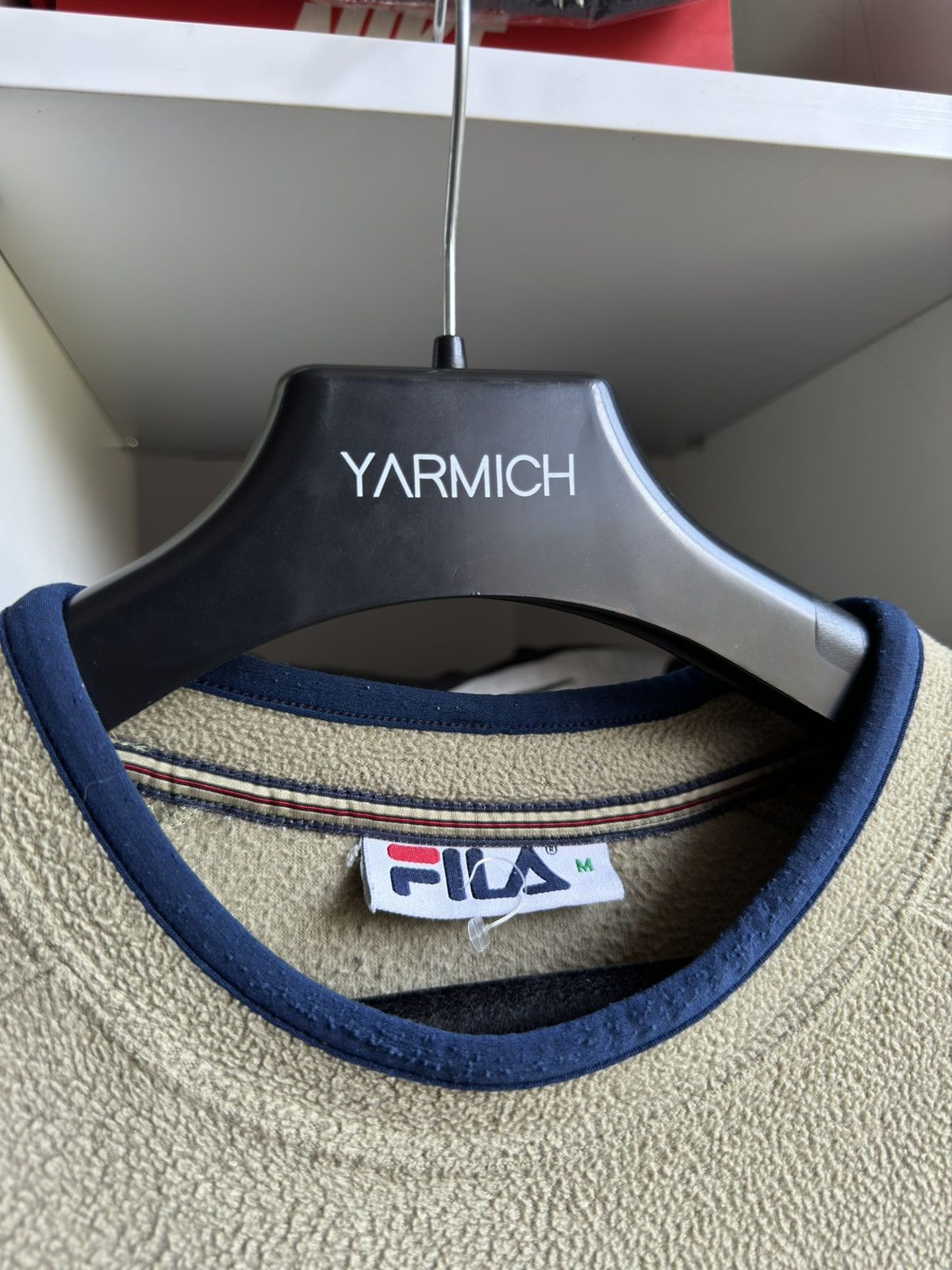 Fila × Vintage Vintage 90s FILA Fleece Nylon Logo Sweater Size US L / EU 52-54 / 3 - 6 Thumbnail