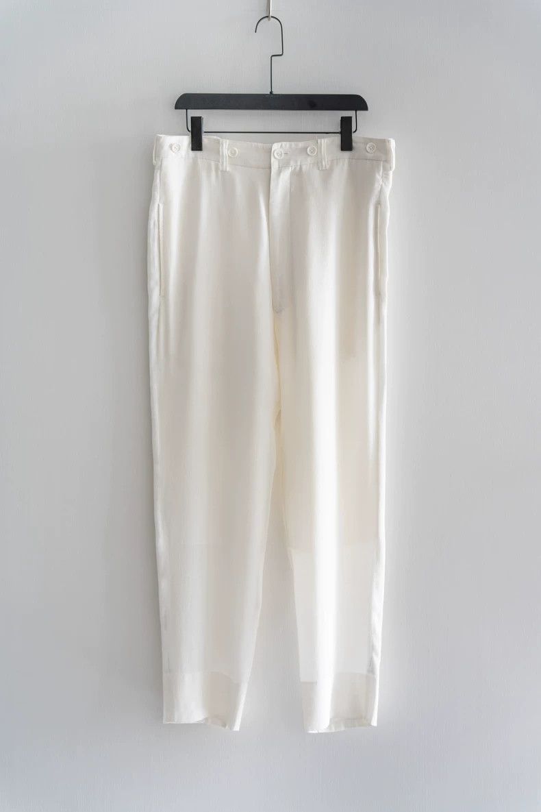Yohji Yamamoto Yohji Yamamoto size s 97ss white silk fishtail trousers 25 Size US 28 / EU 44 - 1 Thumbnail