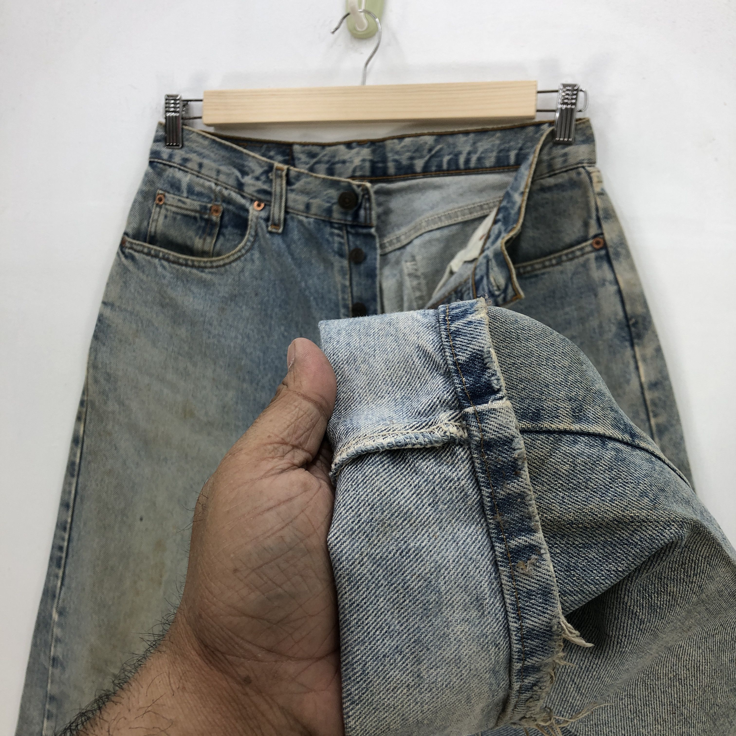 Levi's × Vintage Vintage Levis 614 Faded Jeans Orange Tab Light Wash Denim Size US 30 / EU 46 - 8 Thumbnail