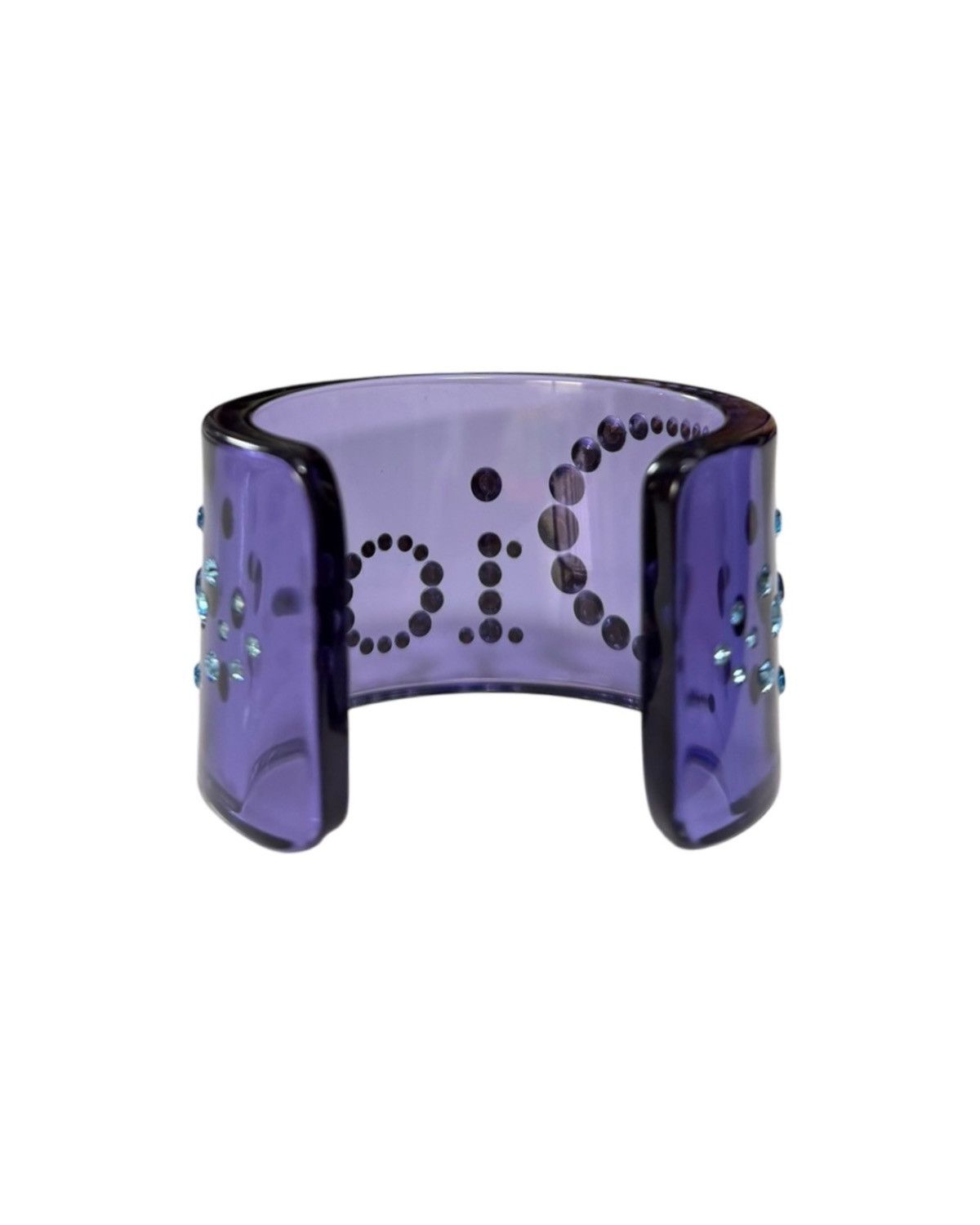 Dior CHRISTIAN DIOR 2004 Lucite Cuff Bracelet with Rhinestones Size ONE SIZE - 2 Thumbnail