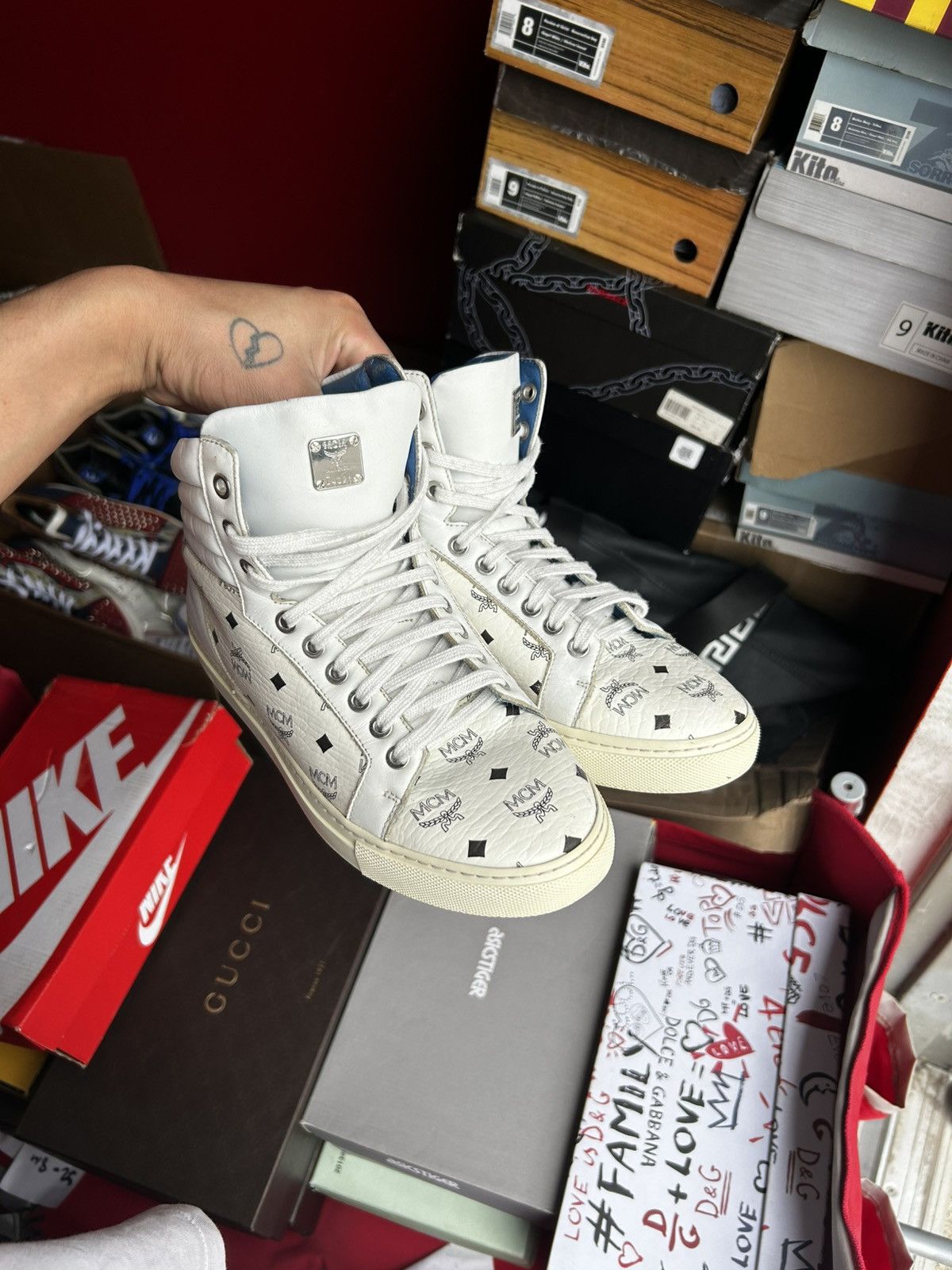 MCM Mcm high top sneakers Size US 7.5 / IT 37.5 - 1 Thumbnail
