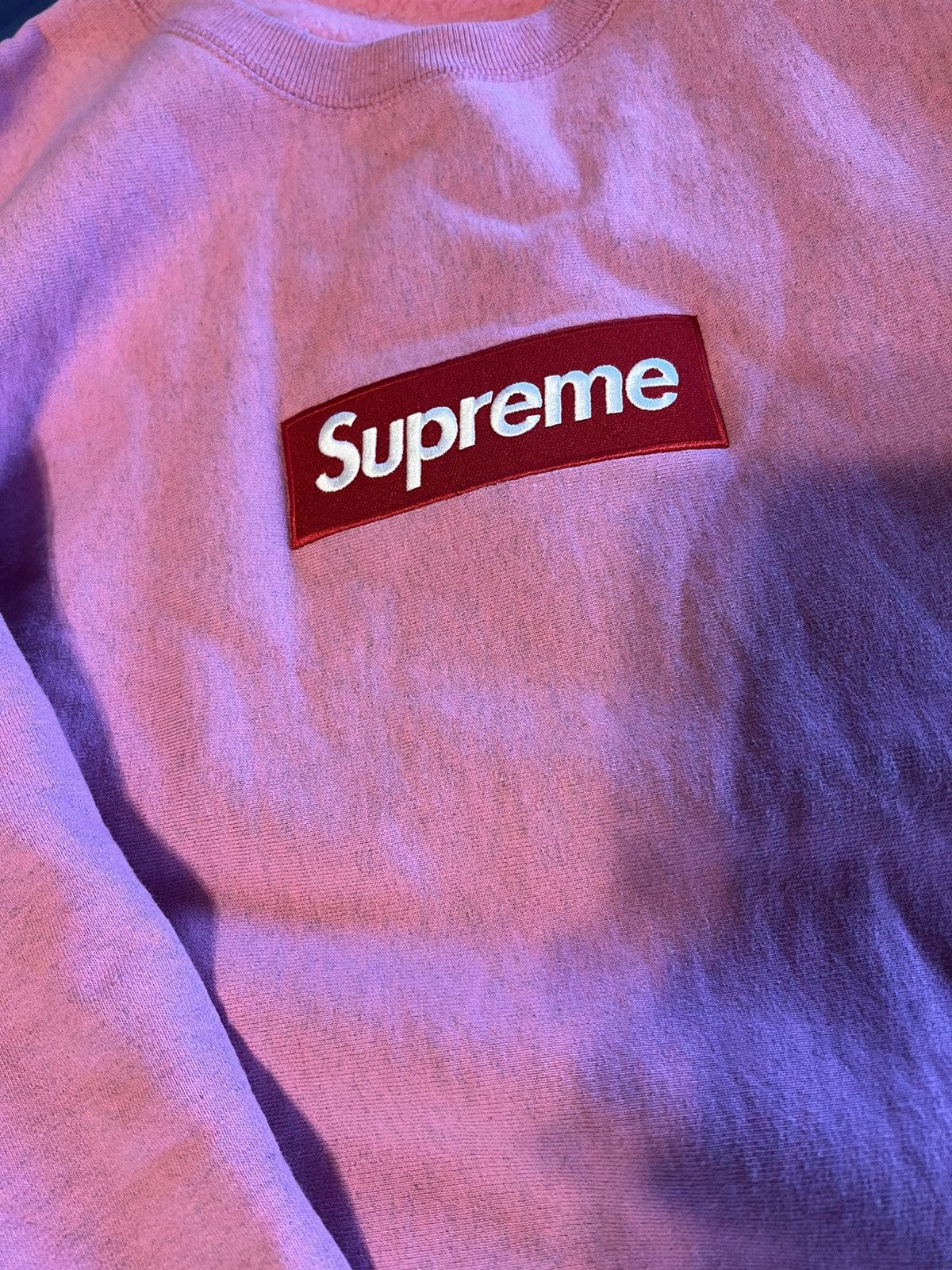 Supreme Supreme Box Logo Crewneck Heather Pink Size US XL / EU 56 / 4 - 2 Thumbnail