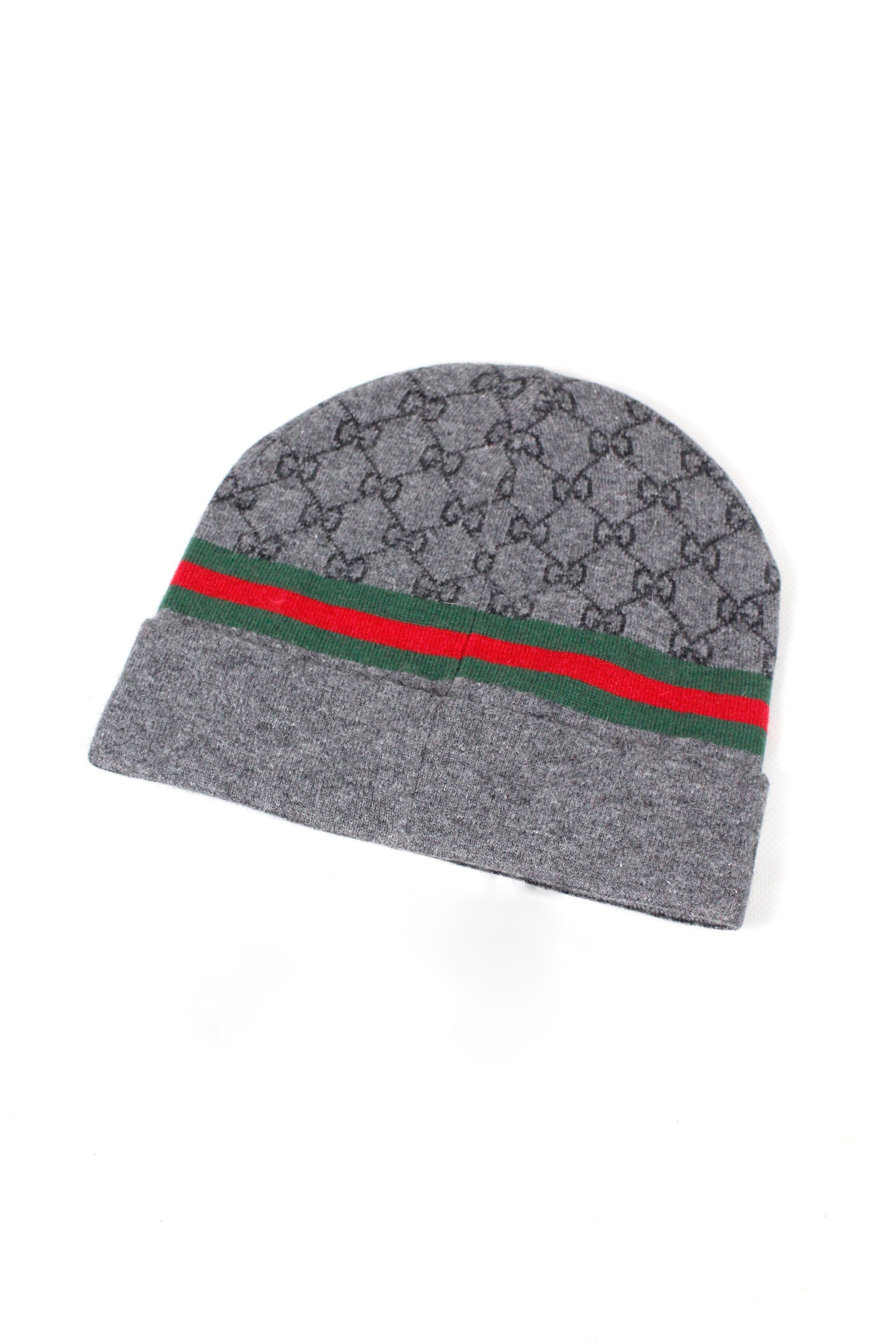 Gucci Gucci Monogram Logo Interlocking Cashmere Wool Beanie Hat Size ONE SIZE - 3 Thumbnail