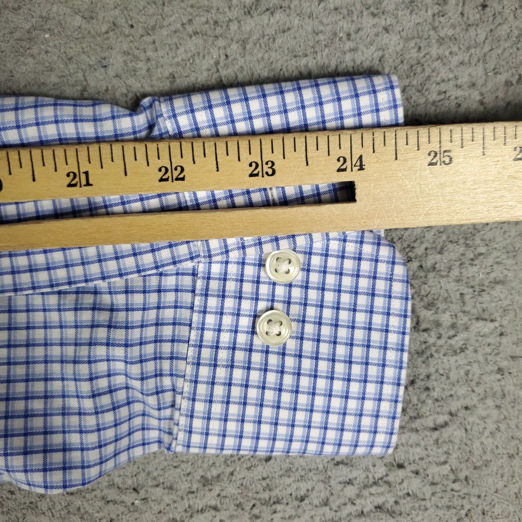 Ralph Lauren Ralph Lauren Shirt Mens Dress Button-Down Long Sleeve Blue Check 14.5 Non-Iron Pockets Size 40R - 7 Thumbnail
