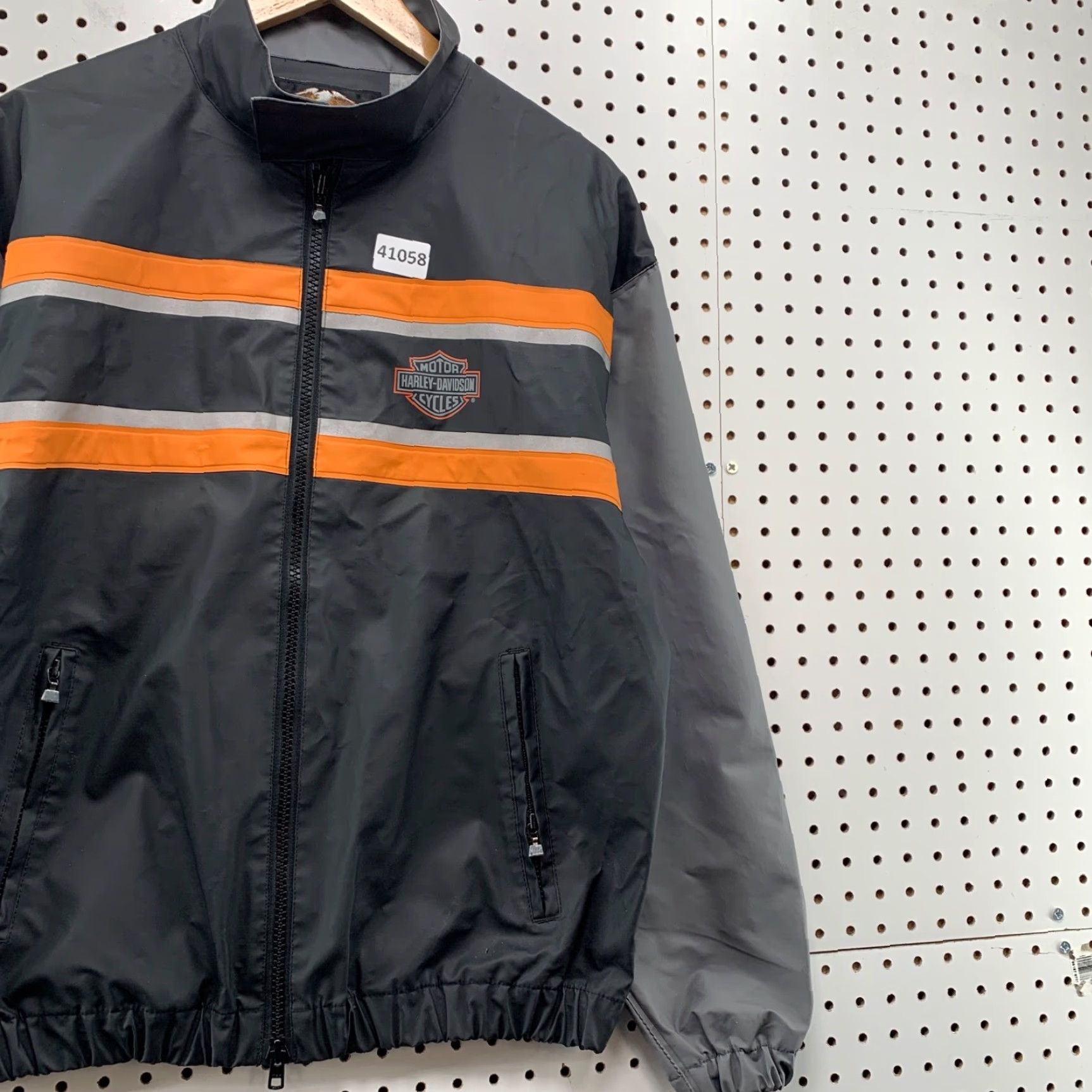 Harley Davidson Vintage Harley Davidson Windbreaker Rain Jacket Men XS Black Orange PVC Softshell 90s Motorcycle Outerwear Size US XS / EU 42 / 0 - 6 Thumbnail