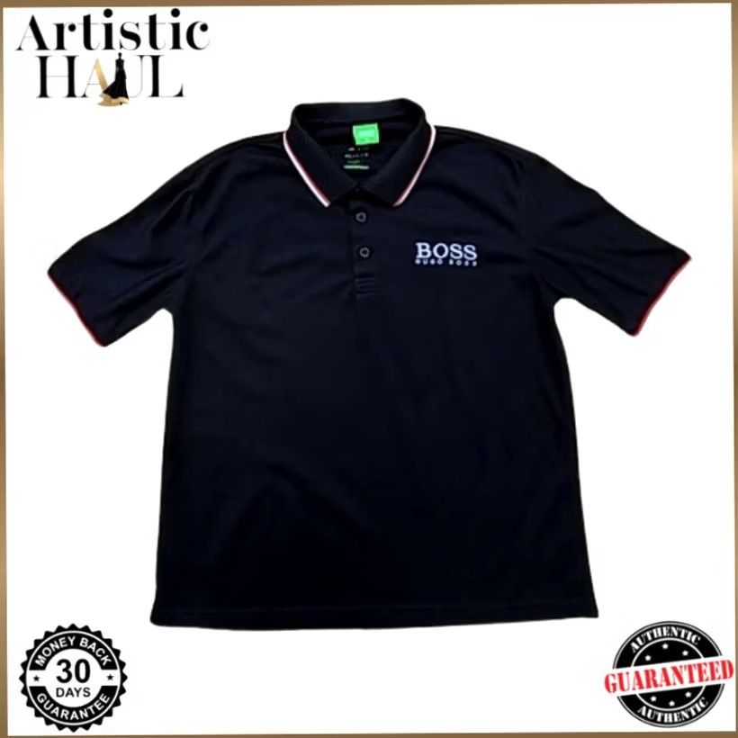 Hugo Boss Hugo Boss Black Polo Shirt Men's M Short Sleeve Cotton Regular Fit Size US M / EU 48-50 / 2 - 2 Thumbnail