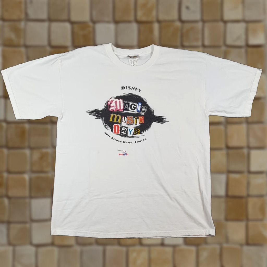 Disney Vintage Disney World Mickey Mouse Magic Music Days T-Shirt Men XL Cartoon Theme Park 90s Y2K Retro Cotton Size US XL / EU 56 / 4 - 1 Thumbnail