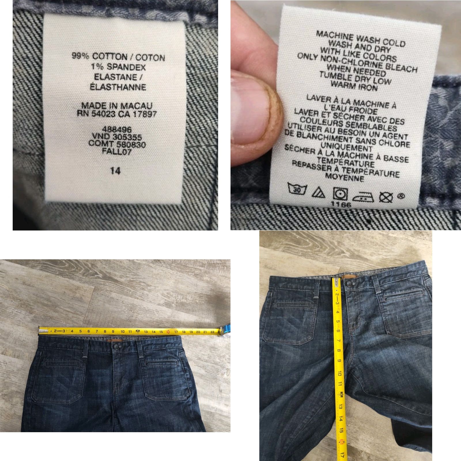 Gap VINTAGE Gap 1969 Women's Denim Jeans High Rise Boot Cut Size 14 Blue Stretch Comfort Limited Edition Size 36" / US 14 / IT 50 - 8 Thumbnail