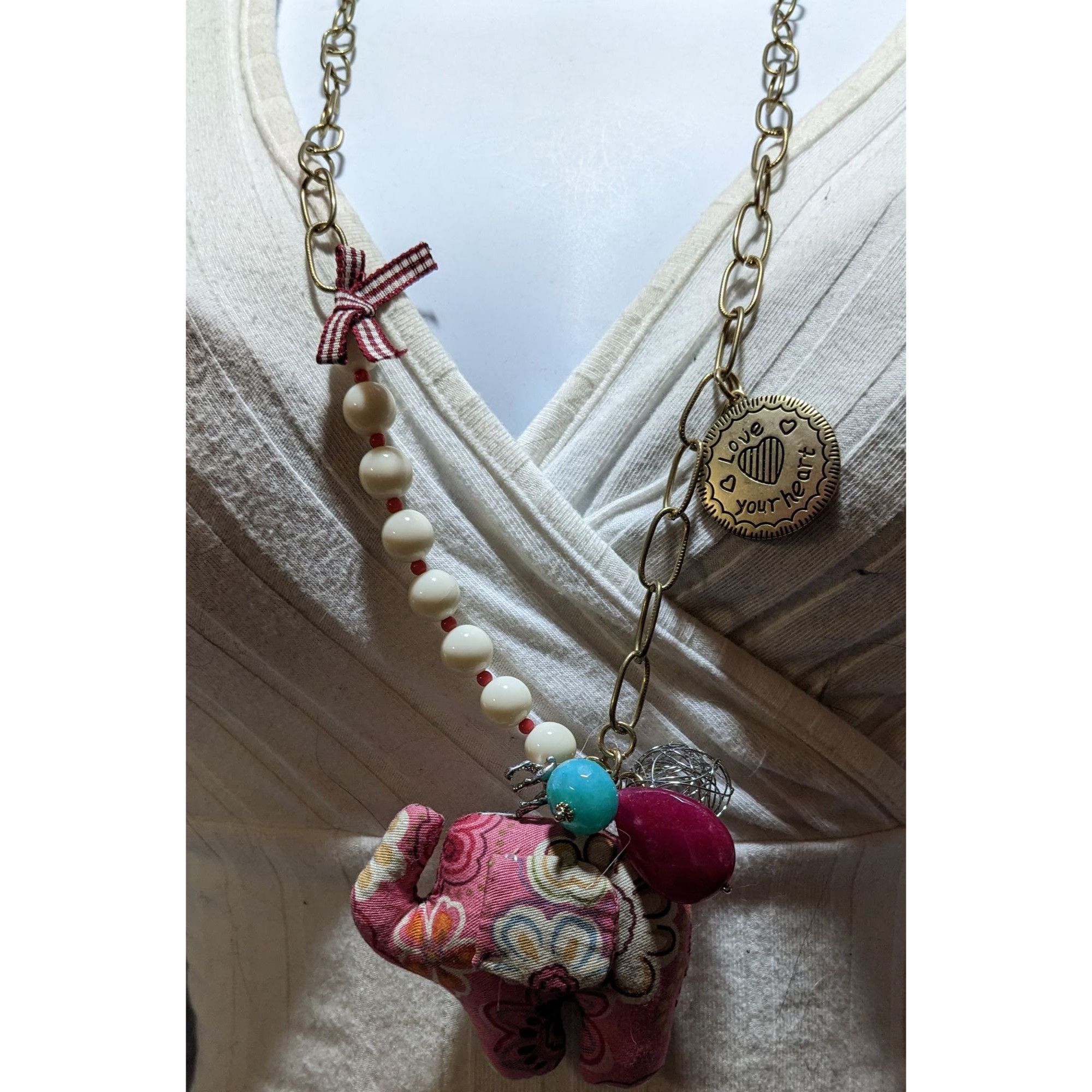 Other Cottagecore Pink Plush Elephant Necklace Size ONE SIZE - 17 Thumbnail