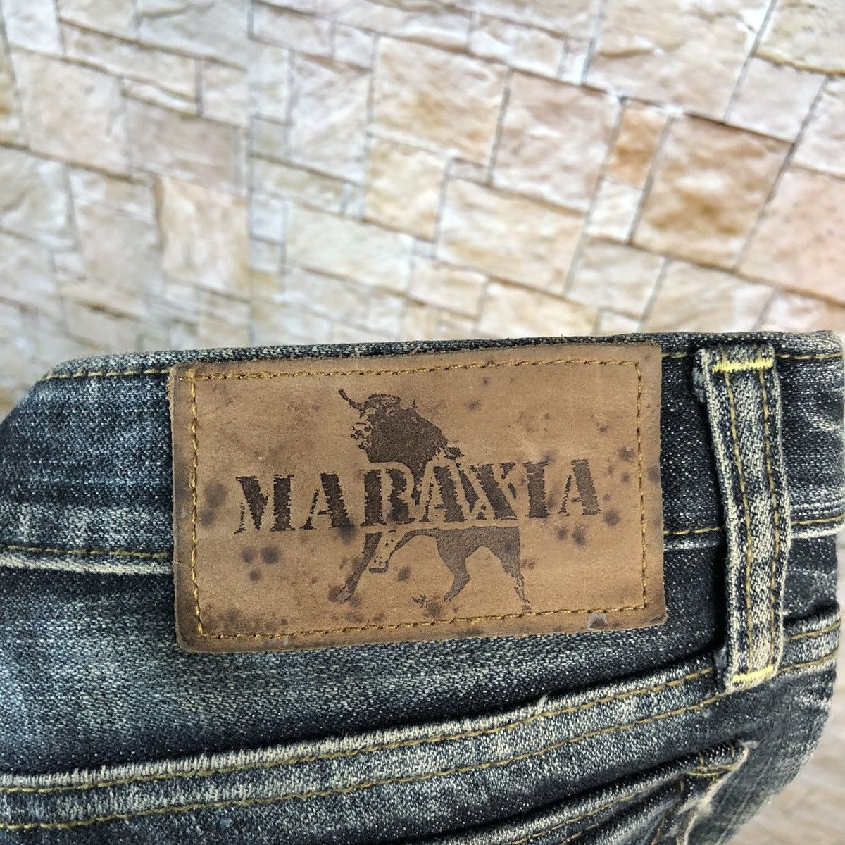 Japanese Brand Maraxia Black Distressed Denim Pants #A1015 Size 27" / US 4 / IT 40 - 20 Thumbnail