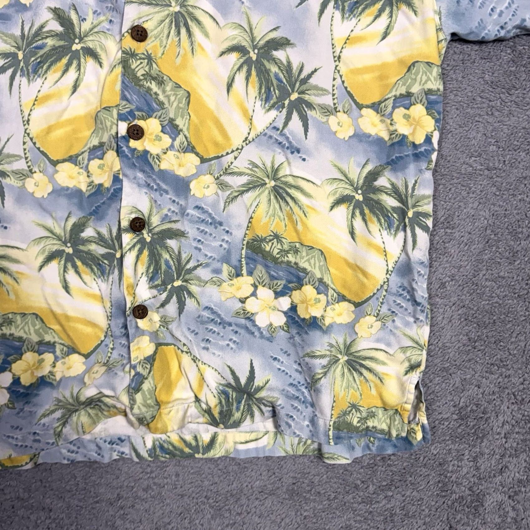 Tommy Bahama Tommy Bahama Shirt Mens M Camp Floral 100% Silk Palm Trees IslandZone Hawaiian Shirt Size US M / EU 48-50 / 2 - 3 Thumbnail