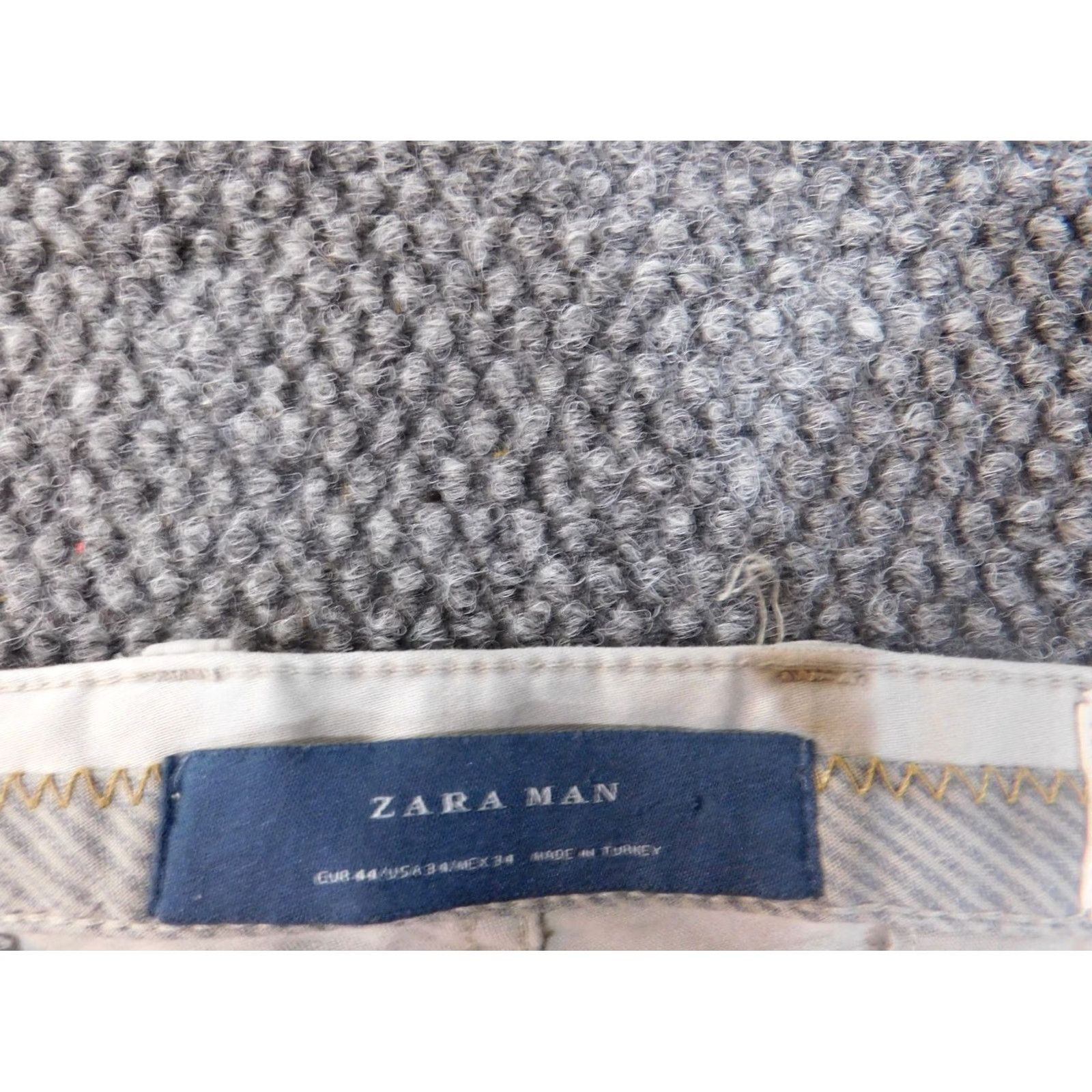 Zara Zara Pants Mens 34x30 Gray Straight Chino Classic Stretch Casual Regular Womens? Mens Size US 34 / EU 50 - 2 Thumbnail
