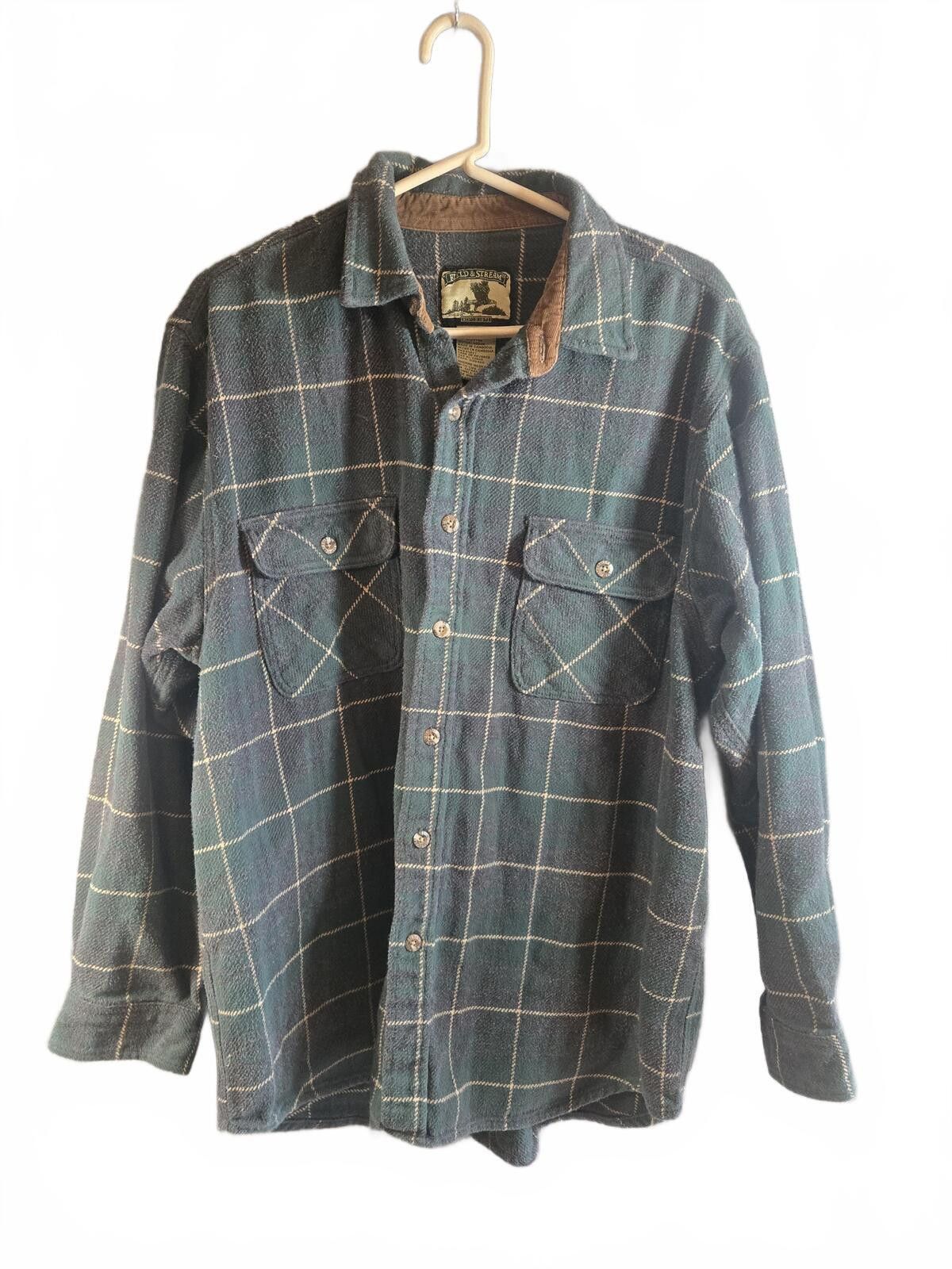Field & Stream 90s Vintage Field & Stream Heavyweight Cotton Plaid Flannel Size US XL / EU 56 / 4 - 1 Thumbnail