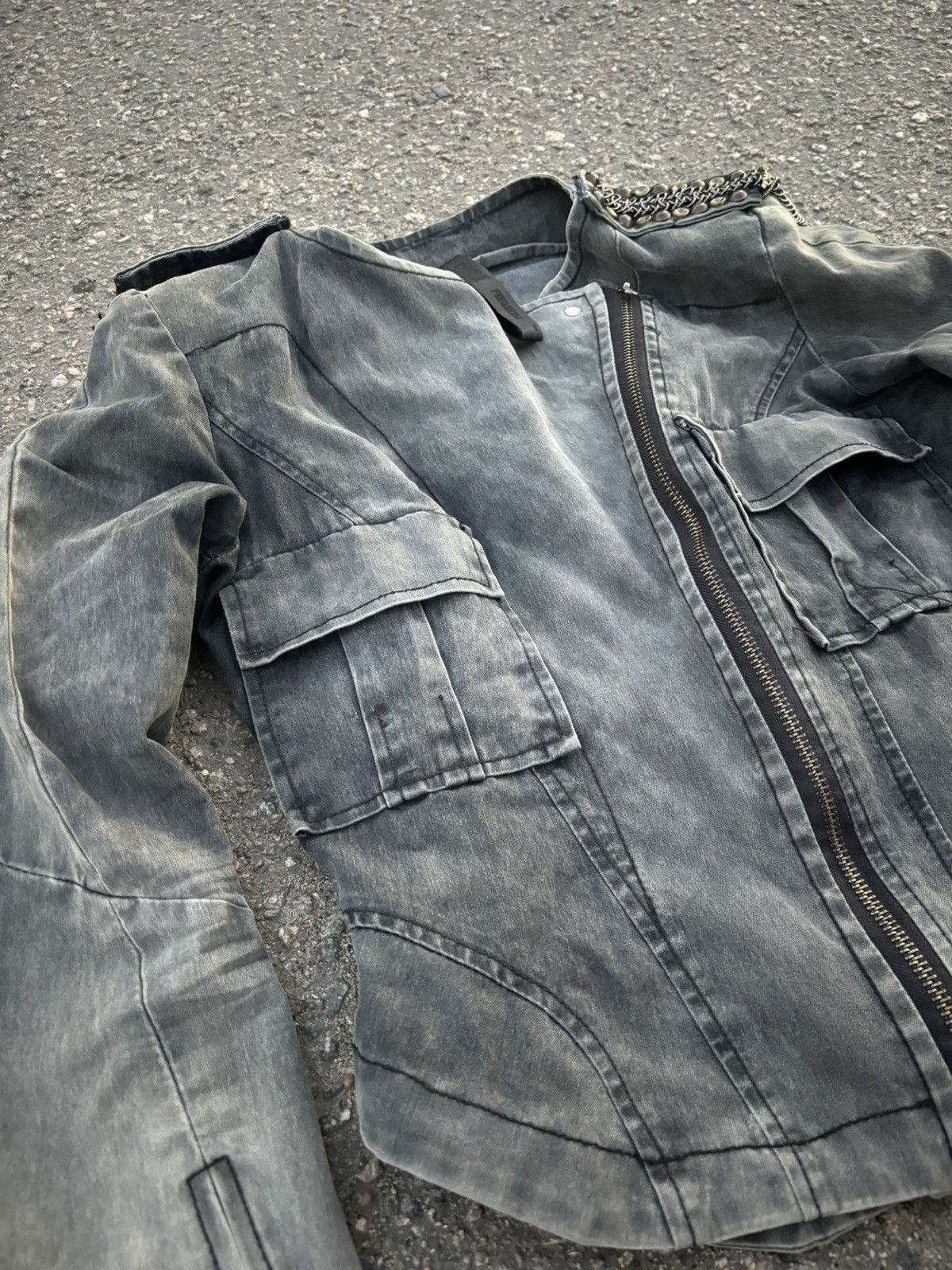 Japanese Brand × Vintage Vintage Japanese Brand Comme Premium Acid Wash Gothic Jacket Size S / US 4 / IT 40 - 9 Thumbnail