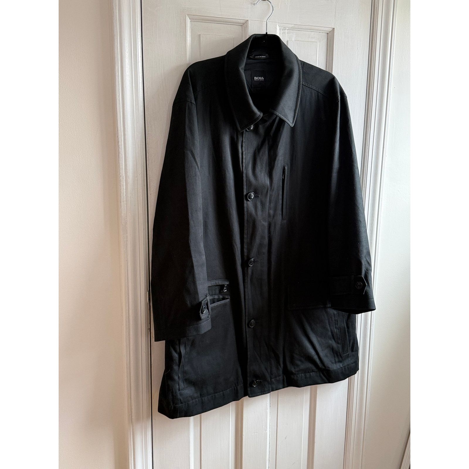 Hugo Boss Hugo Boss "Candon" Black Cotton Overcoat - Men's Size 46R Size US S / EU 44-46 / 1 - 2 Thumbnail